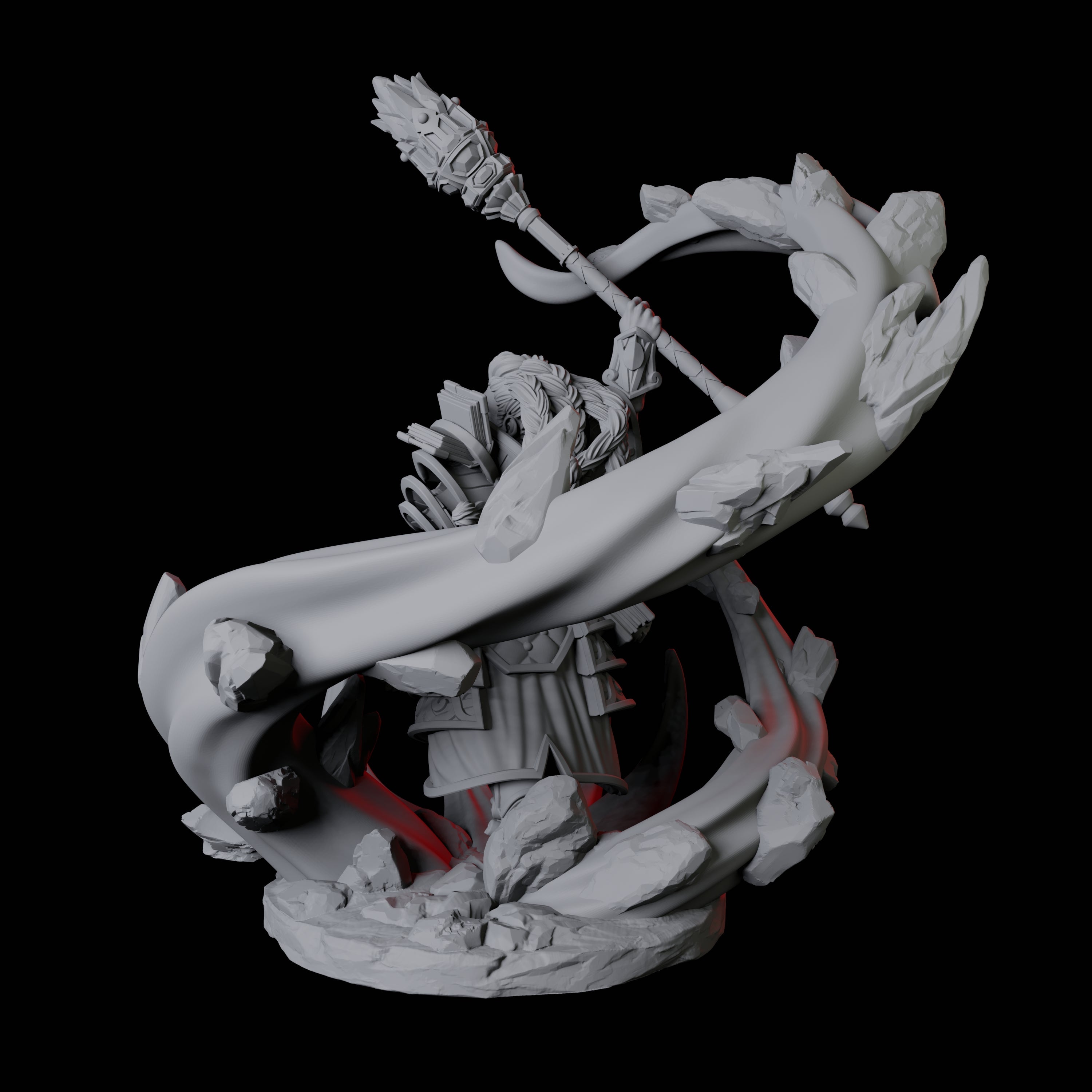 Casting Geomancer D Miniature for Dungeons and Dragons, Pathfinder or other TTRPGs