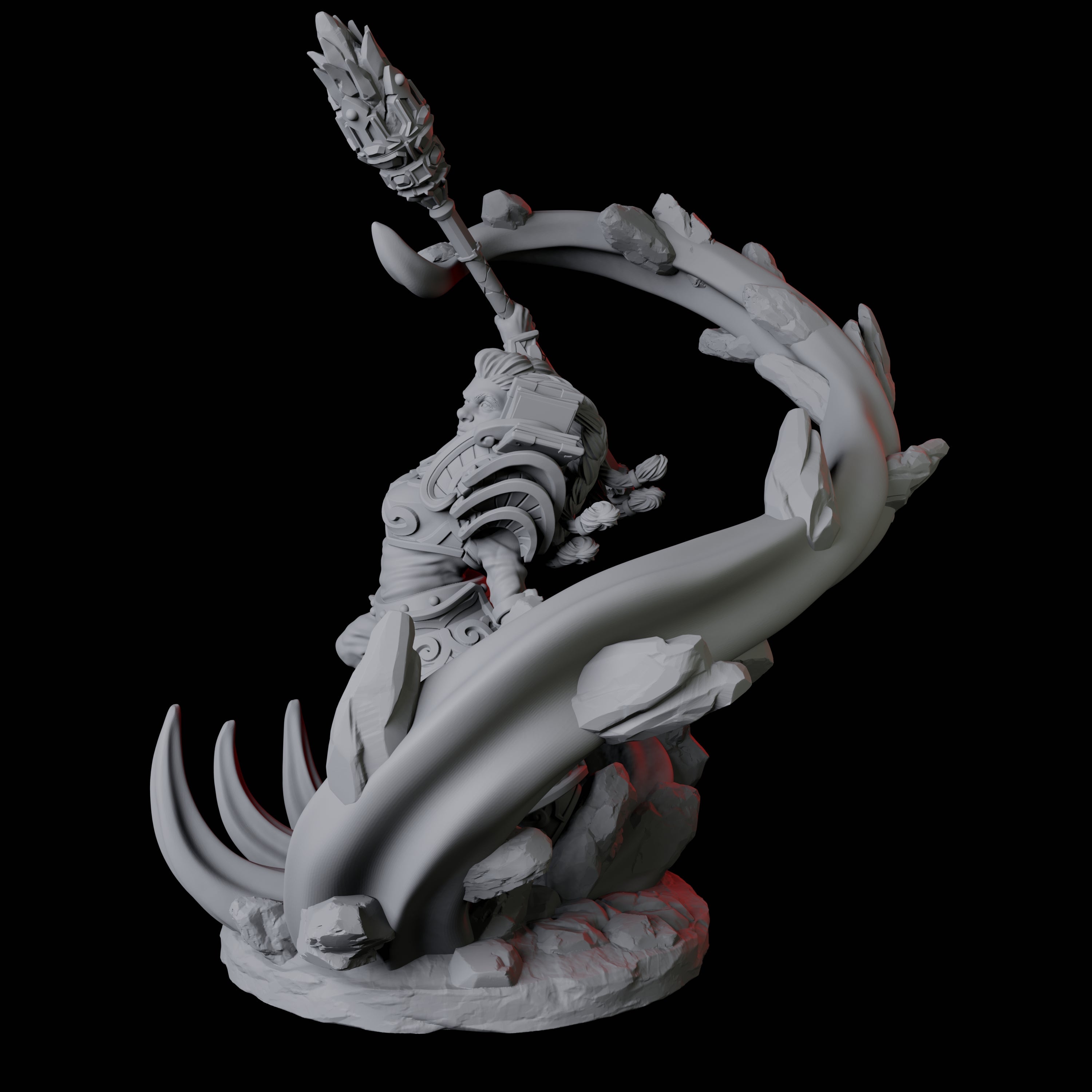 Casting Geomancer D Miniature for Dungeons and Dragons, Pathfinder or other TTRPGs