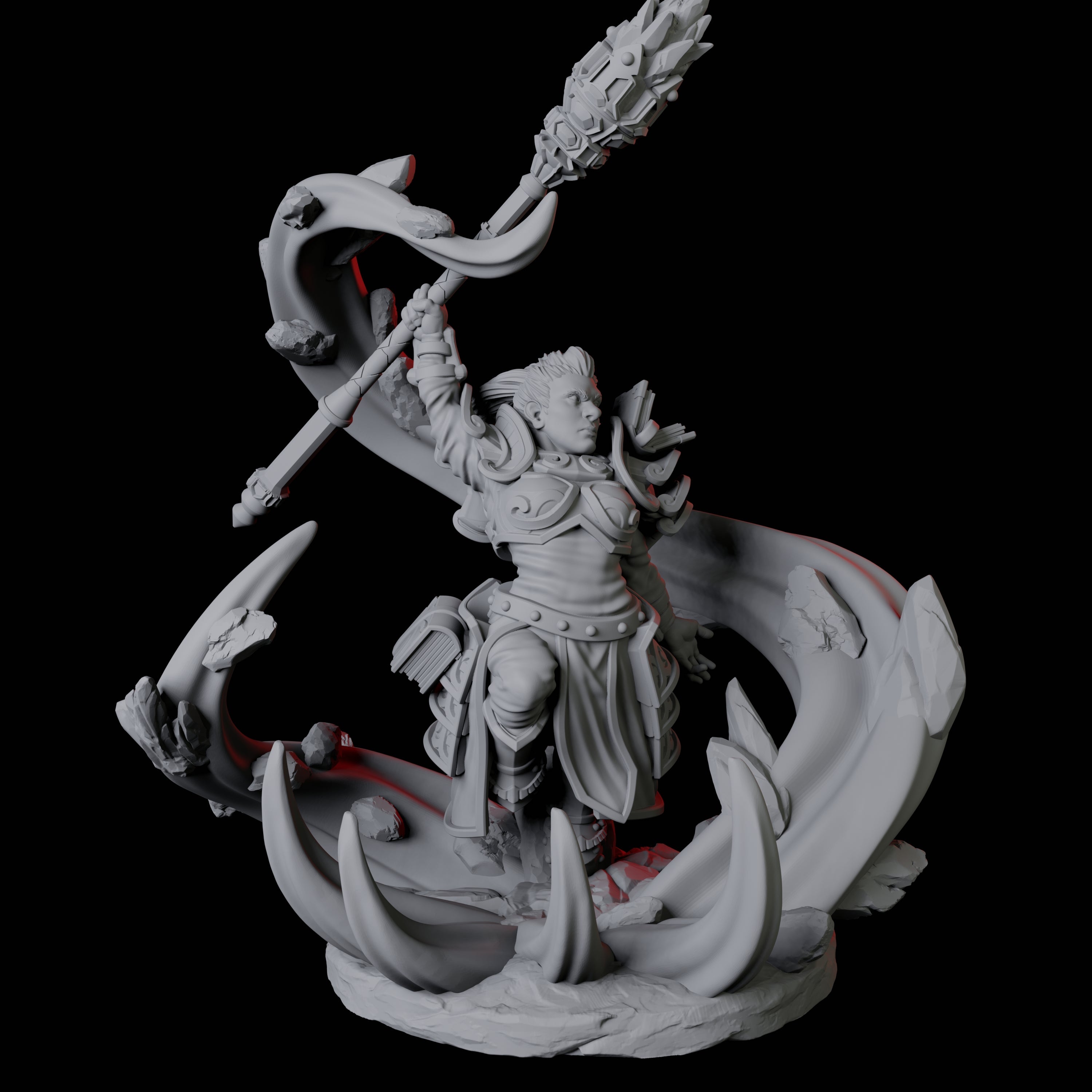 Casting Geomancer D Miniature for Dungeons and Dragons, Pathfinder or other TTRPGs