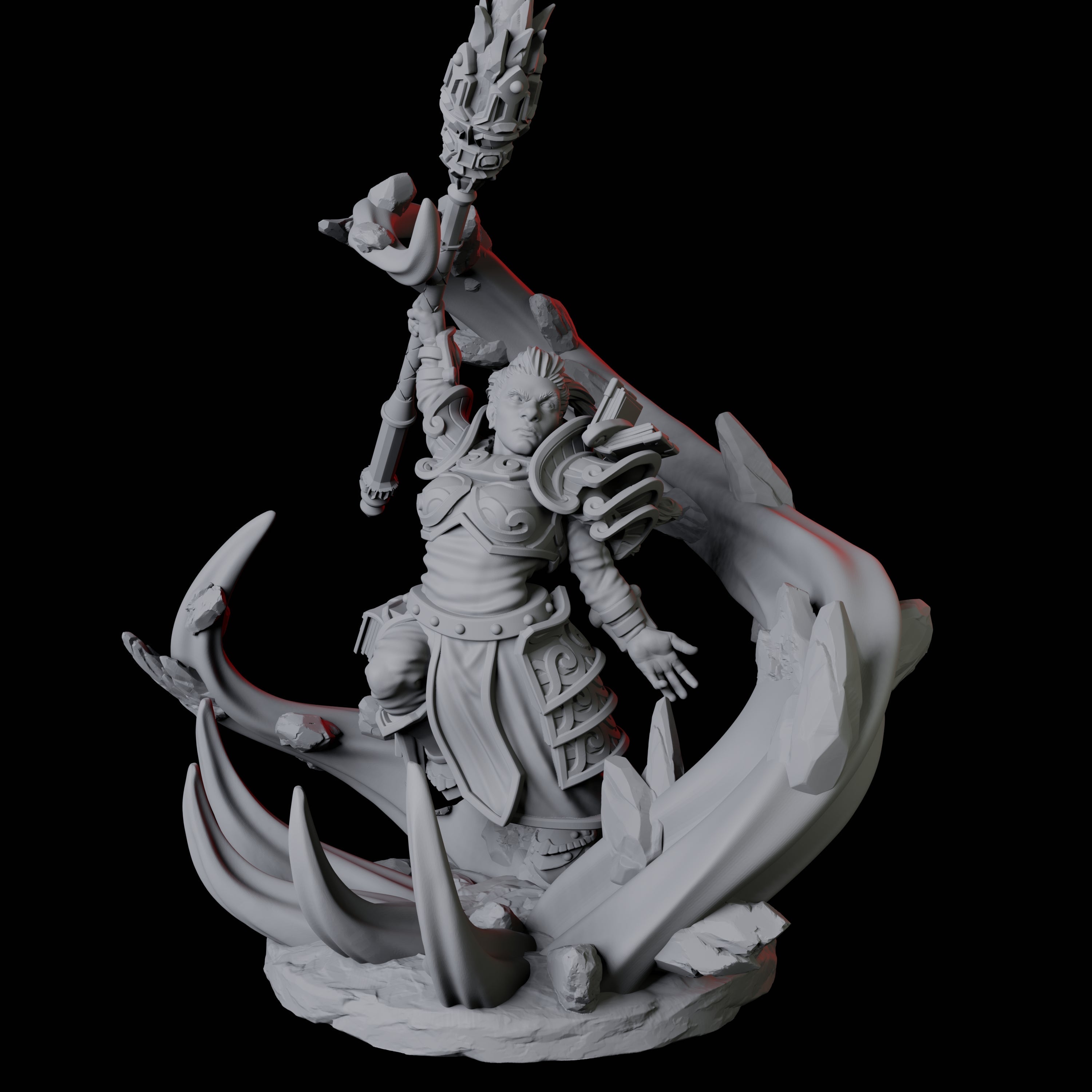 Casting Geomancer D Miniature for Dungeons and Dragons, Pathfinder or other TTRPGs
