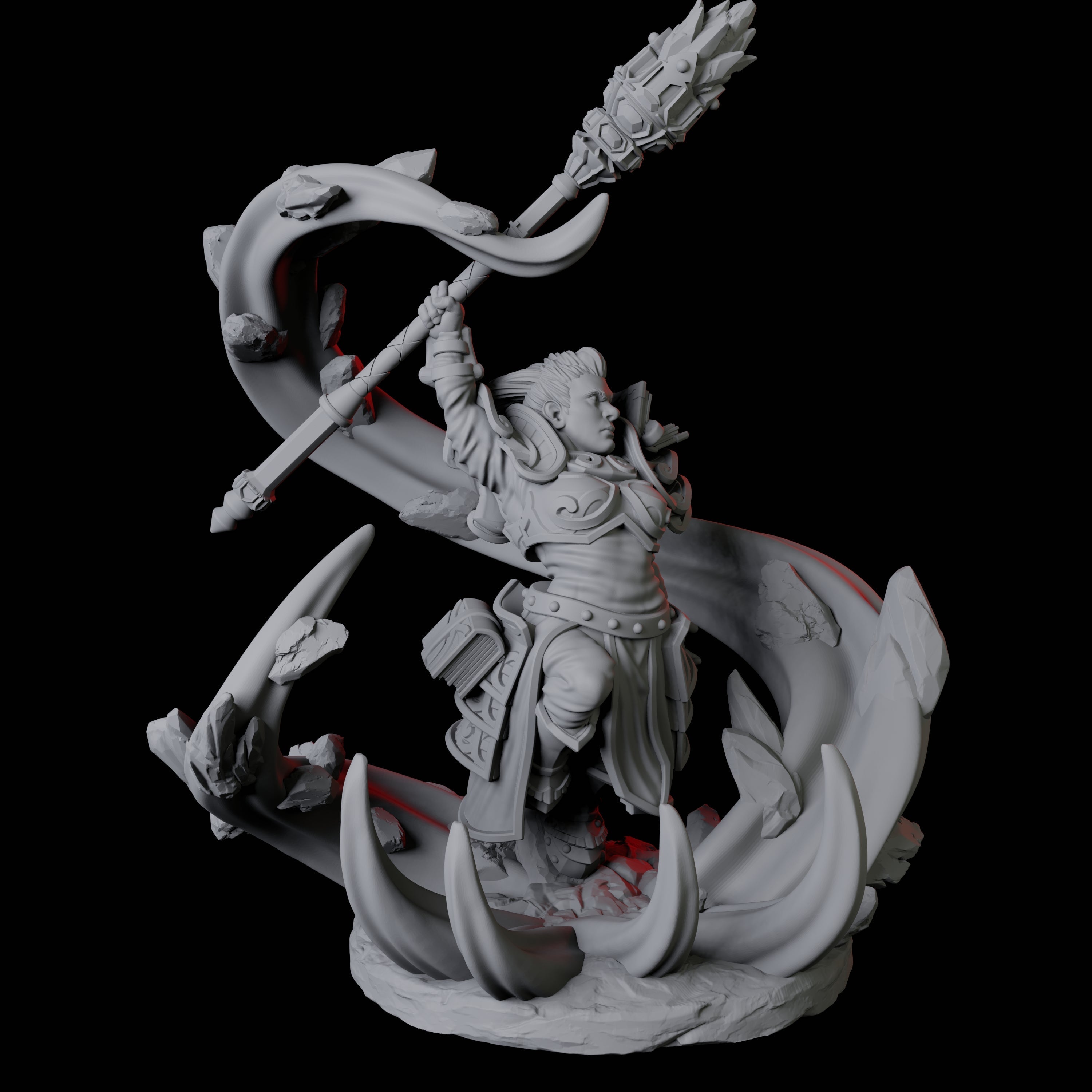 Casting Geomancer D Miniature for Dungeons and Dragons, Pathfinder or other TTRPGs