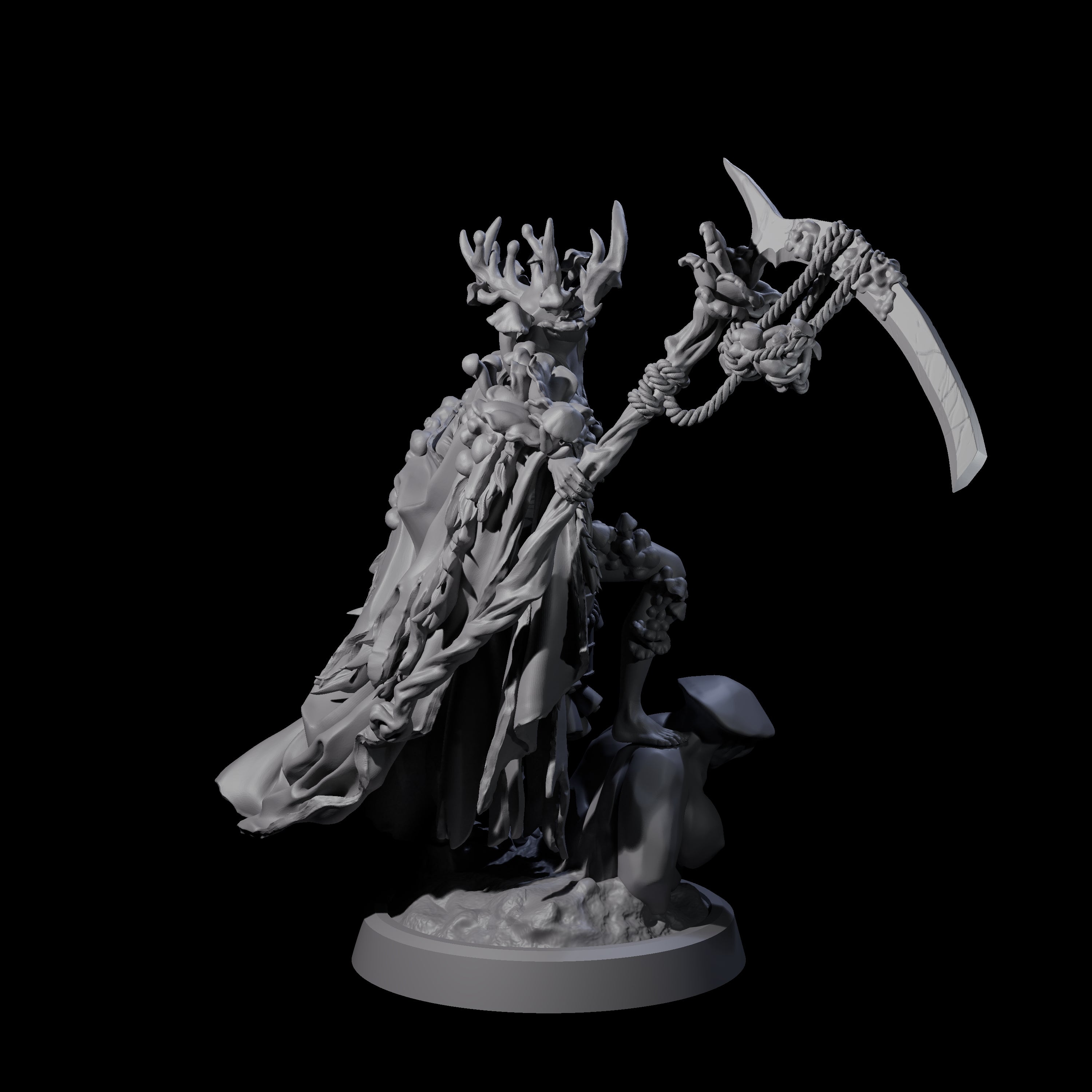 Casting Spore Priest B Miniature for Dungeons and Dragons, Pathfinder or other TTRPGs