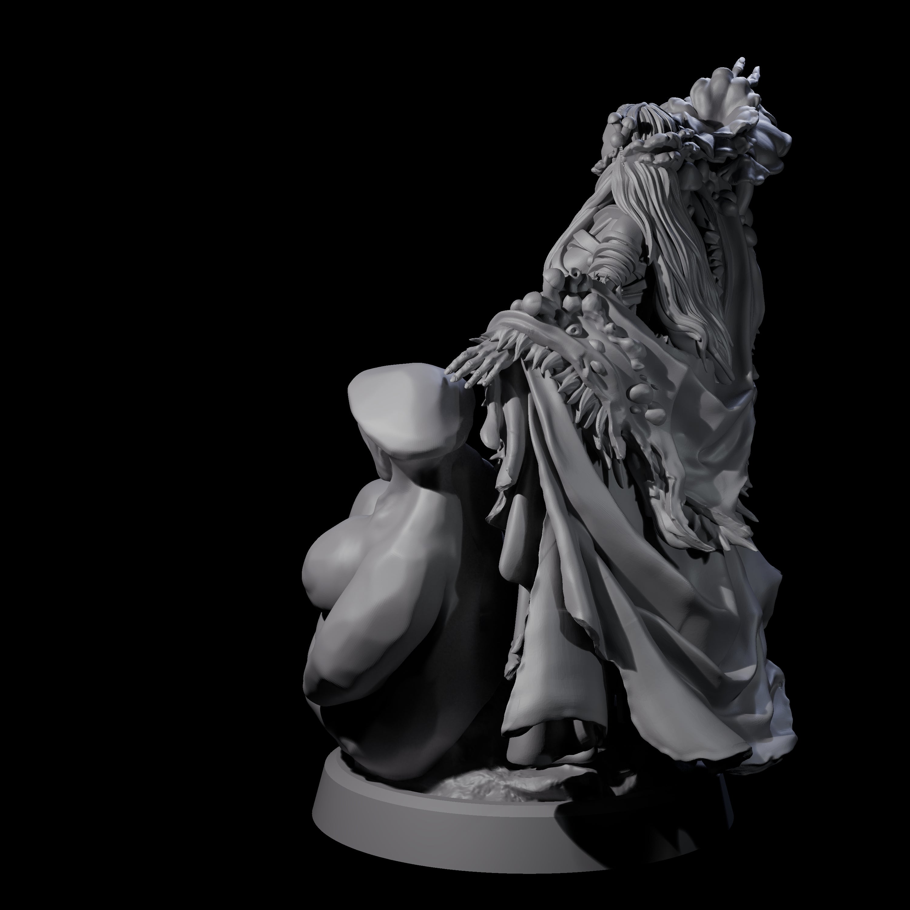 Casting Spore Priest C Miniature for Dungeons and Dragons, Pathfinder or other TTRPGs