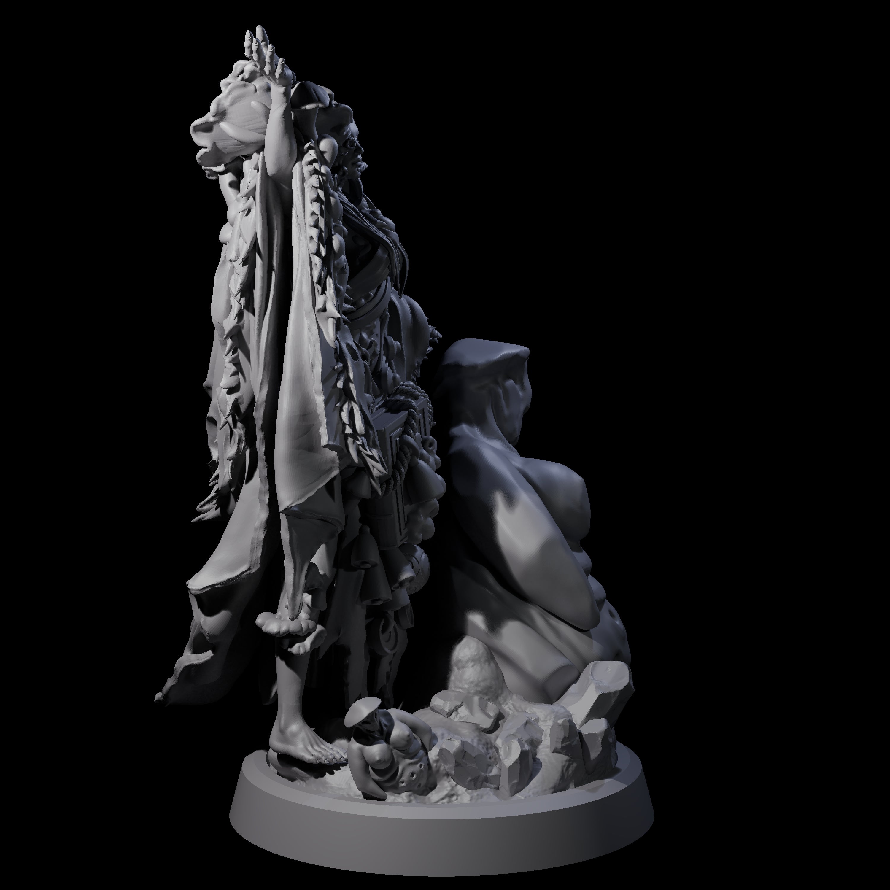 Casting Spore Priest C Miniature for Dungeons and Dragons, Pathfinder or other TTRPGs