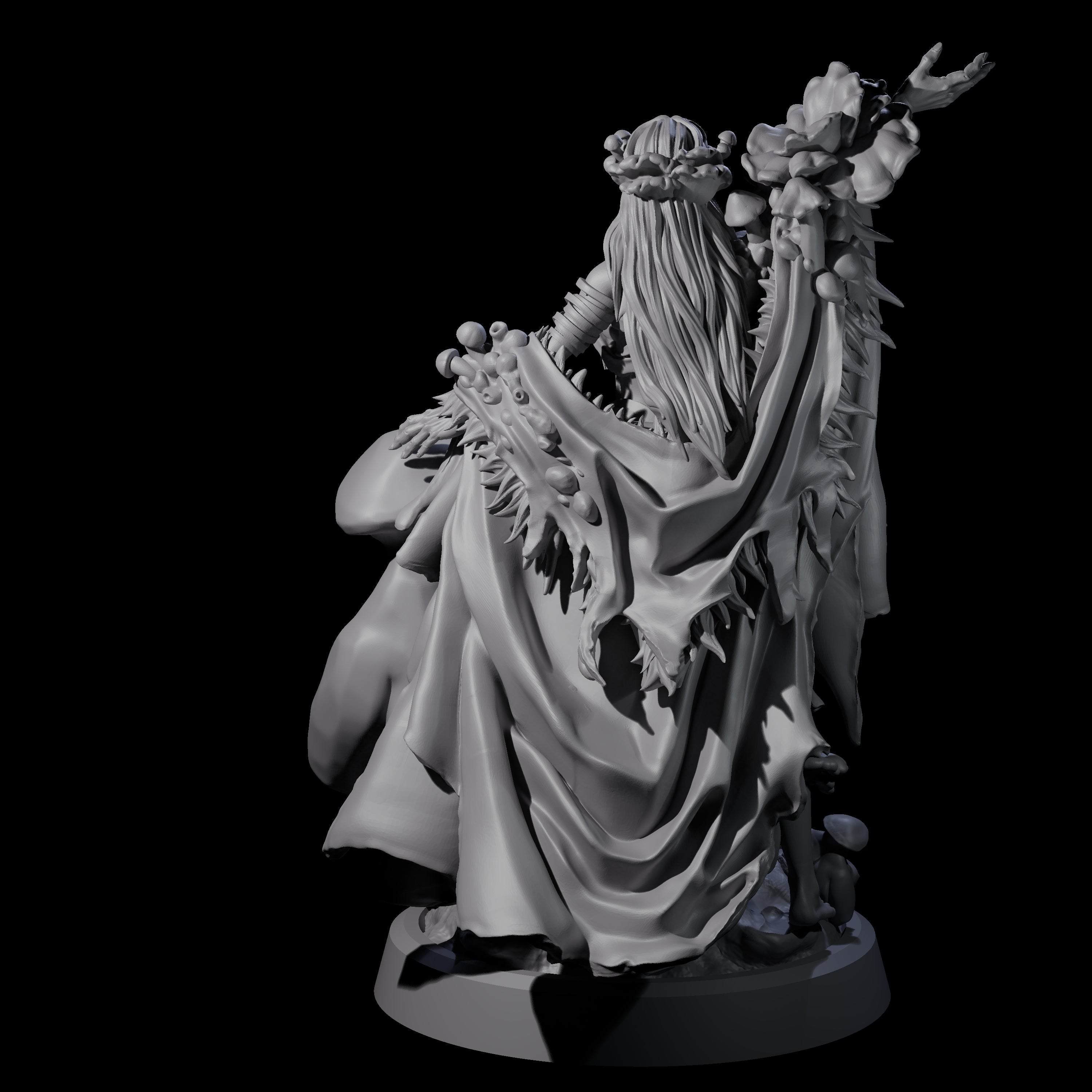 Casting Spore Priest C Miniature for Dungeons and Dragons, Pathfinder or other TTRPGs