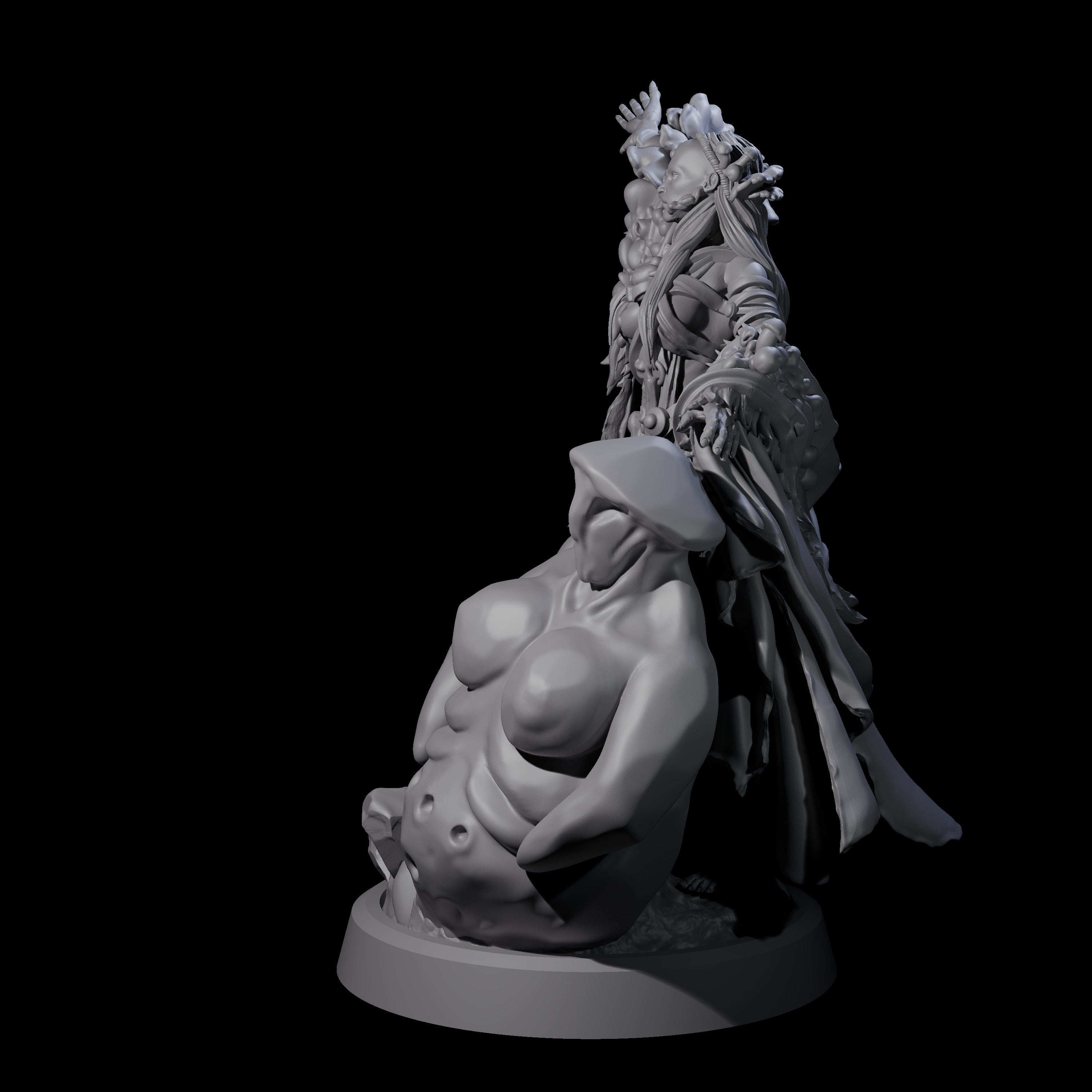 Casting Spore Priest C Miniature for Dungeons and Dragons, Pathfinder or other TTRPGs