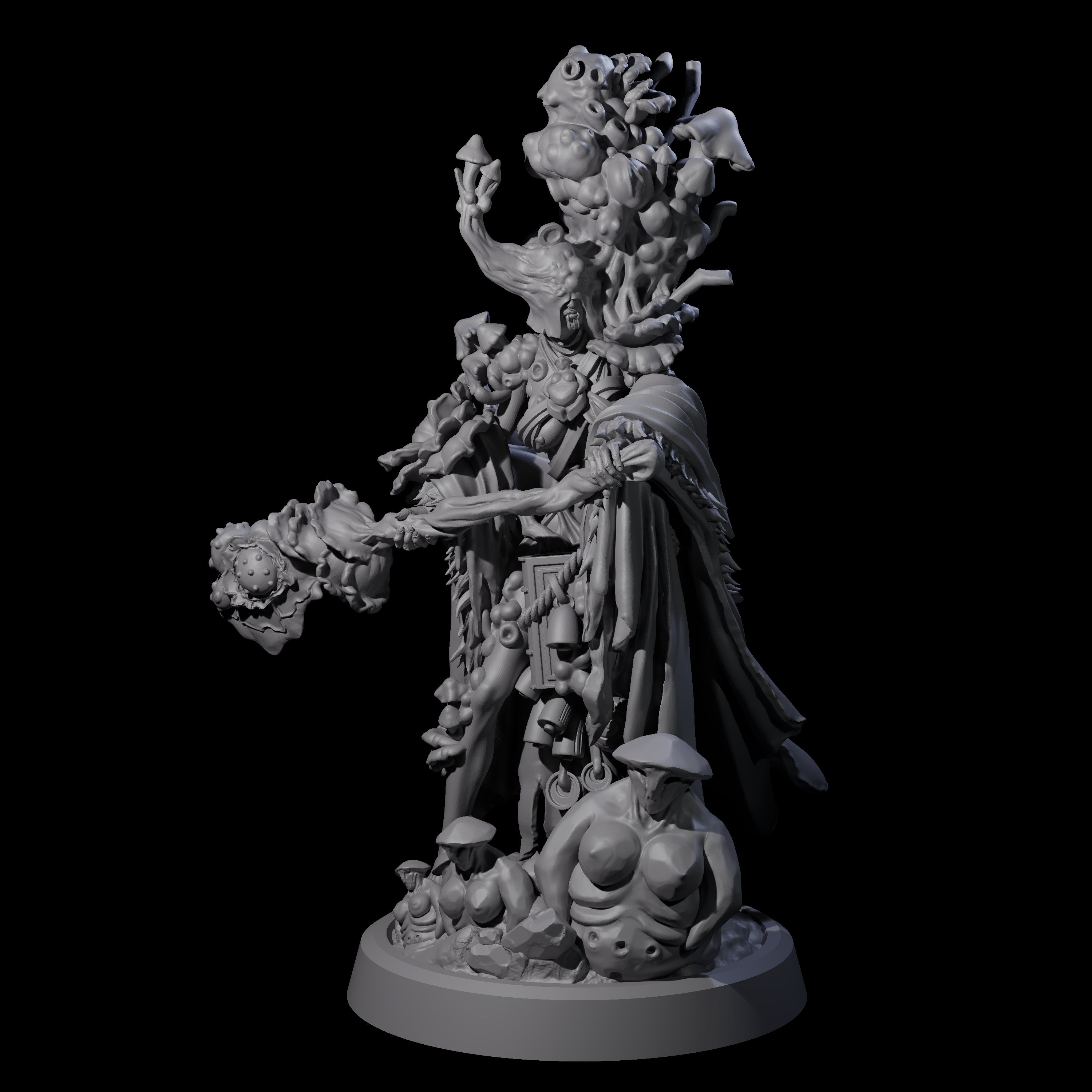 Casting Spore Priest D Miniature for Dungeons and Dragons, Pathfinder or other TTRPGs