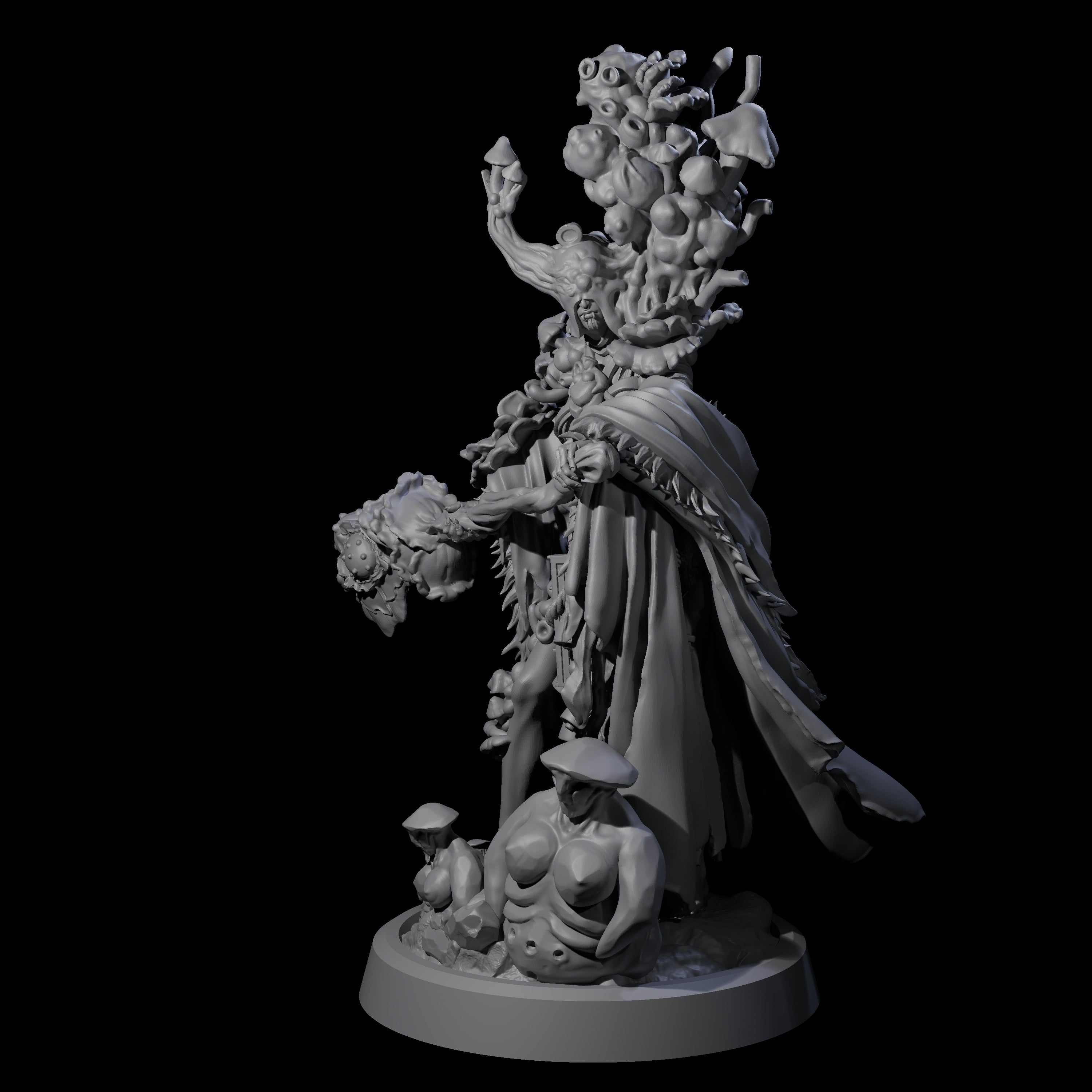 Casting Spore Priest D Miniature for Dungeons and Dragons, Pathfinder or other TTRPGs