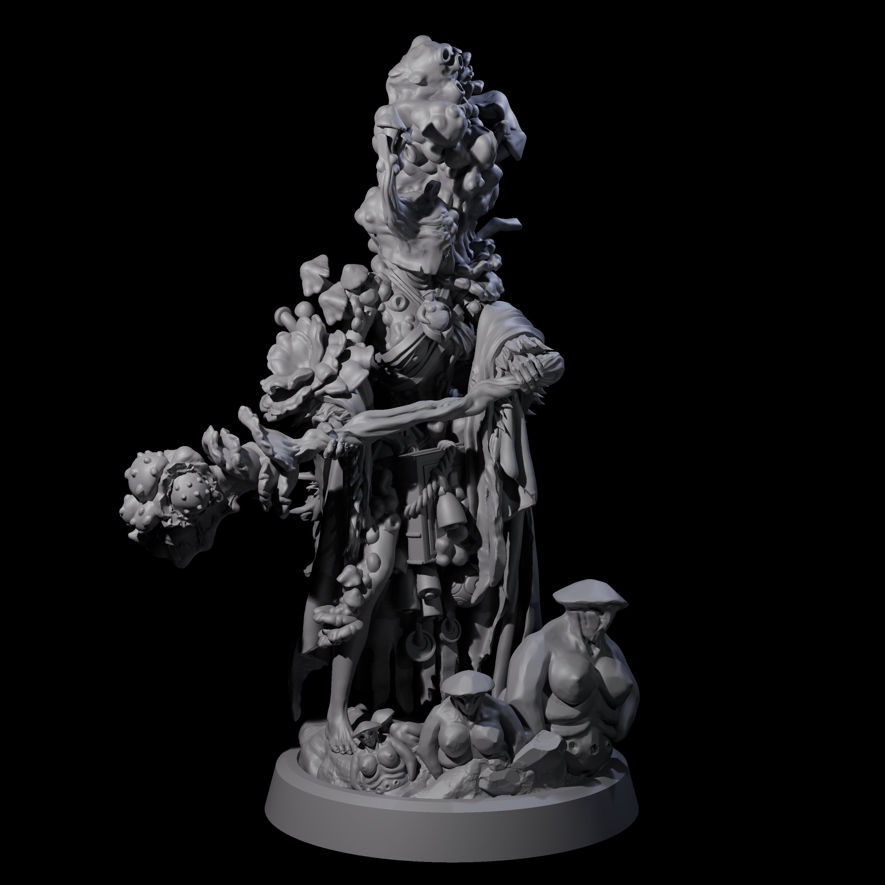 Casting Spore Priest D Miniature for Dungeons and Dragons, Pathfinder or other TTRPGs