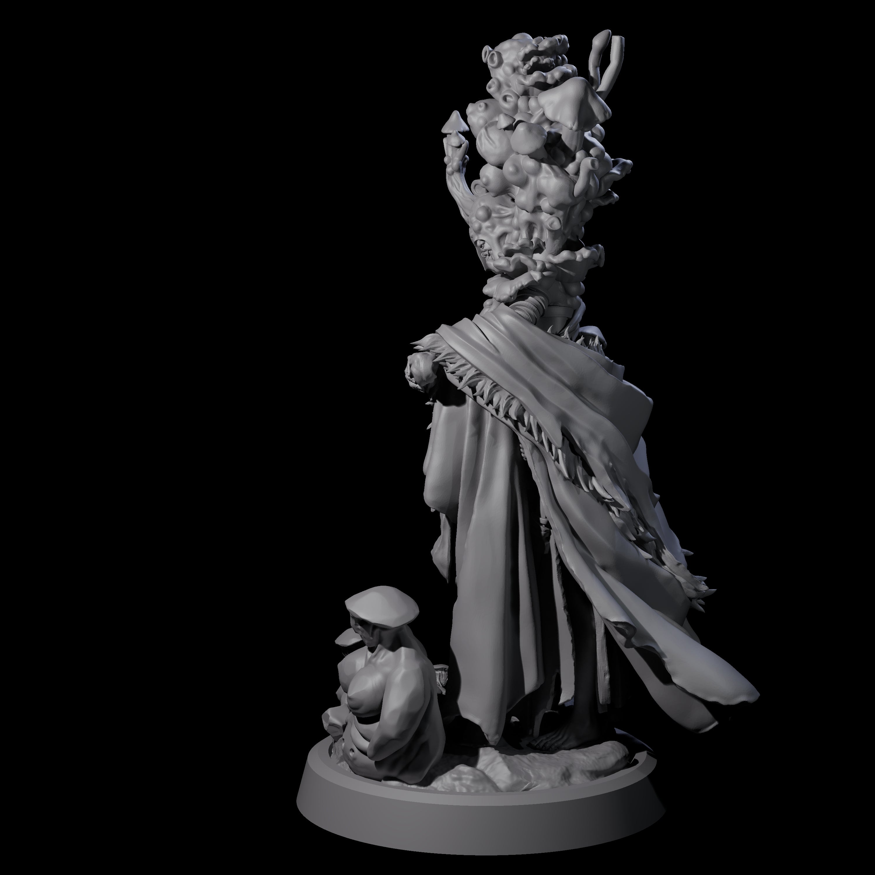 Casting Spore Priest D Miniature for Dungeons and Dragons, Pathfinder or other TTRPGs