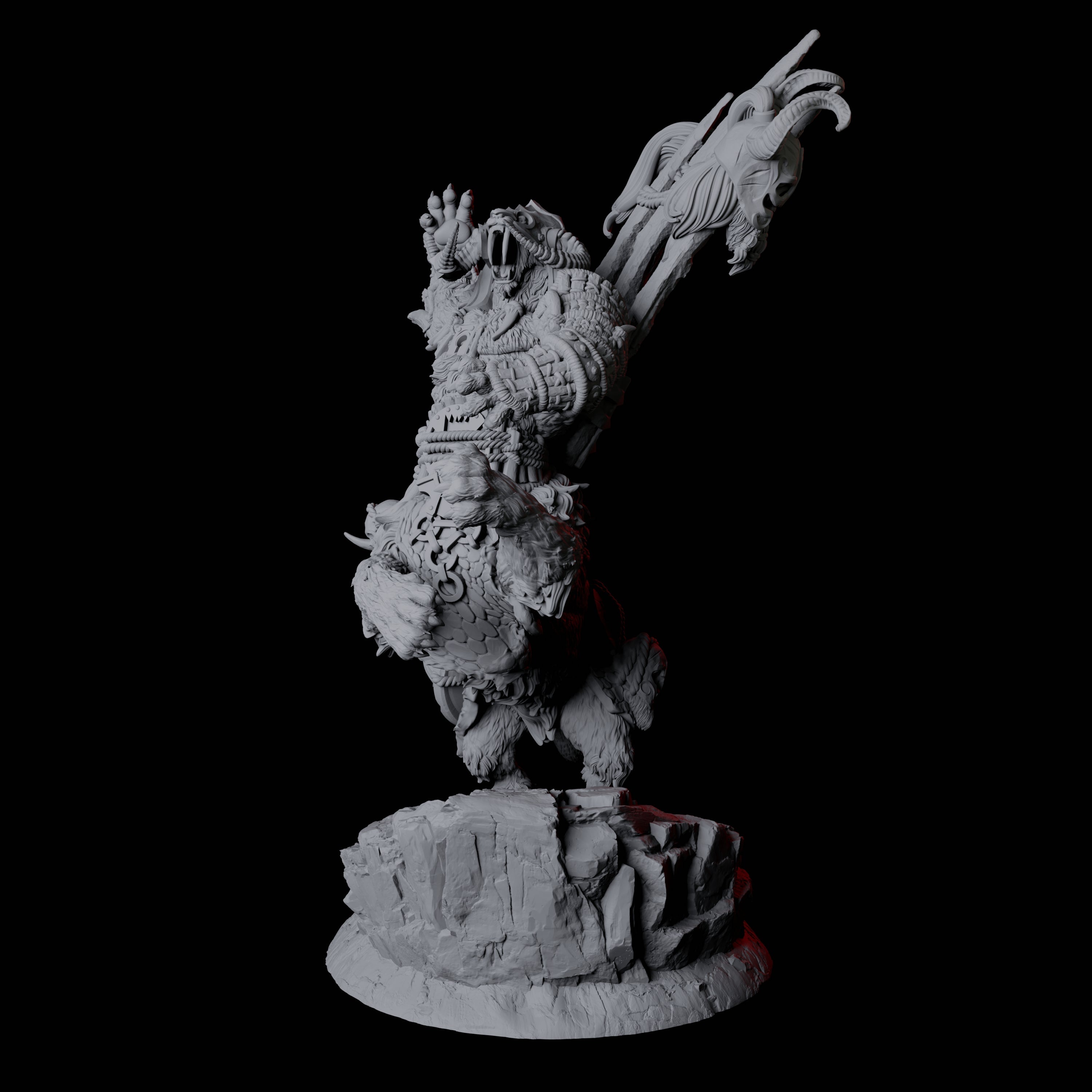 Cat Bear Centaur A Miniature for Dungeons and Dragons, Pathfinder or other TTRPGs
