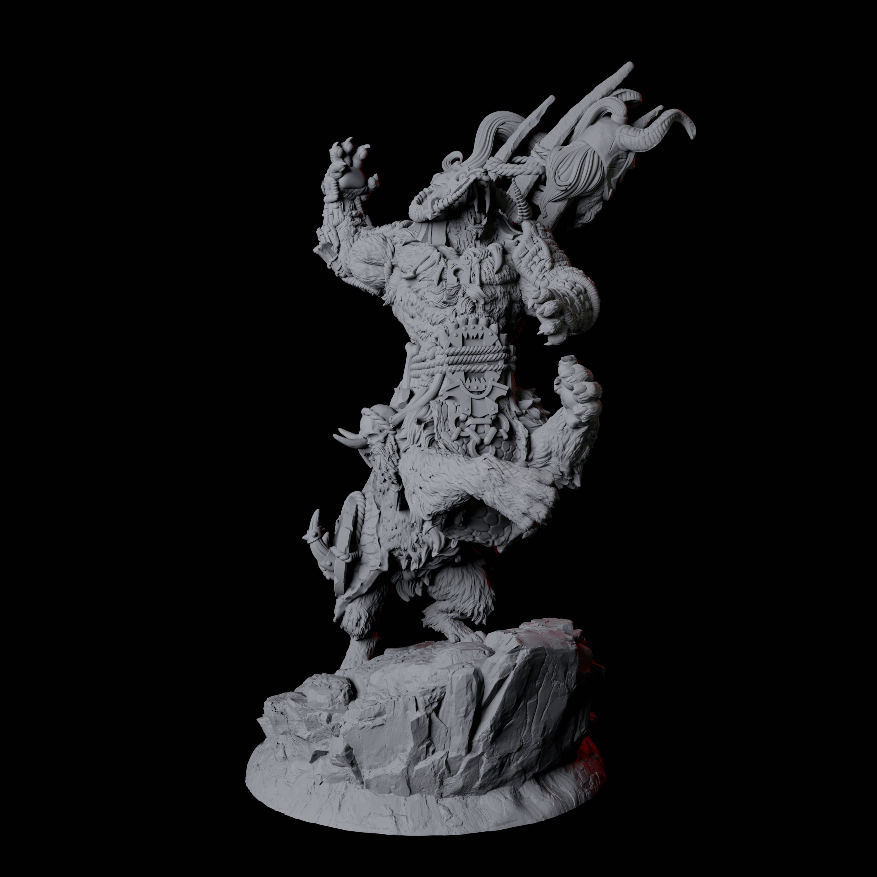 Cat Bear Centaur A Miniature for Dungeons and Dragons, Pathfinder or other TTRPGs