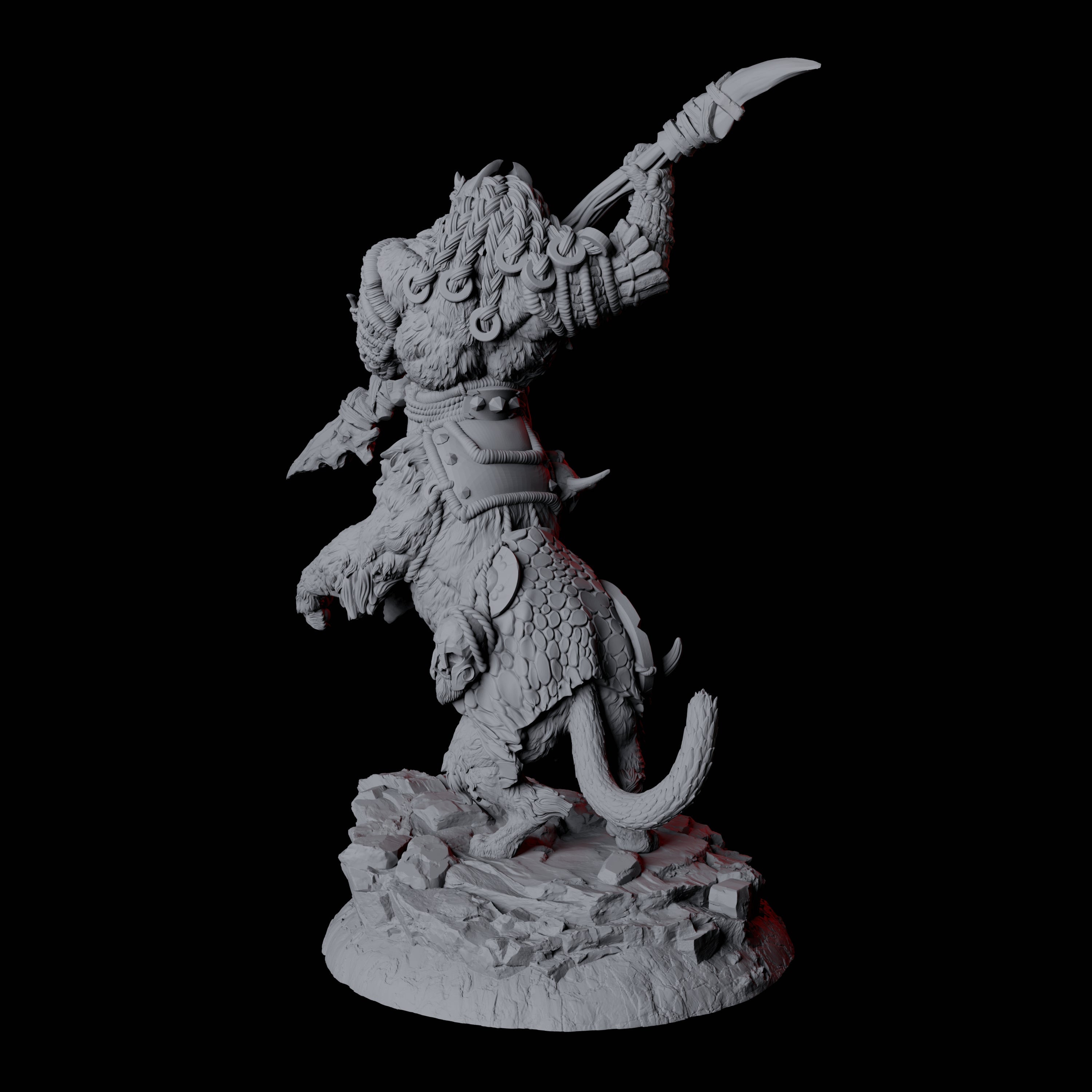 Cat Bear Centaur B Miniature for Dungeons and Dragons, Pathfinder or other TTRPGs