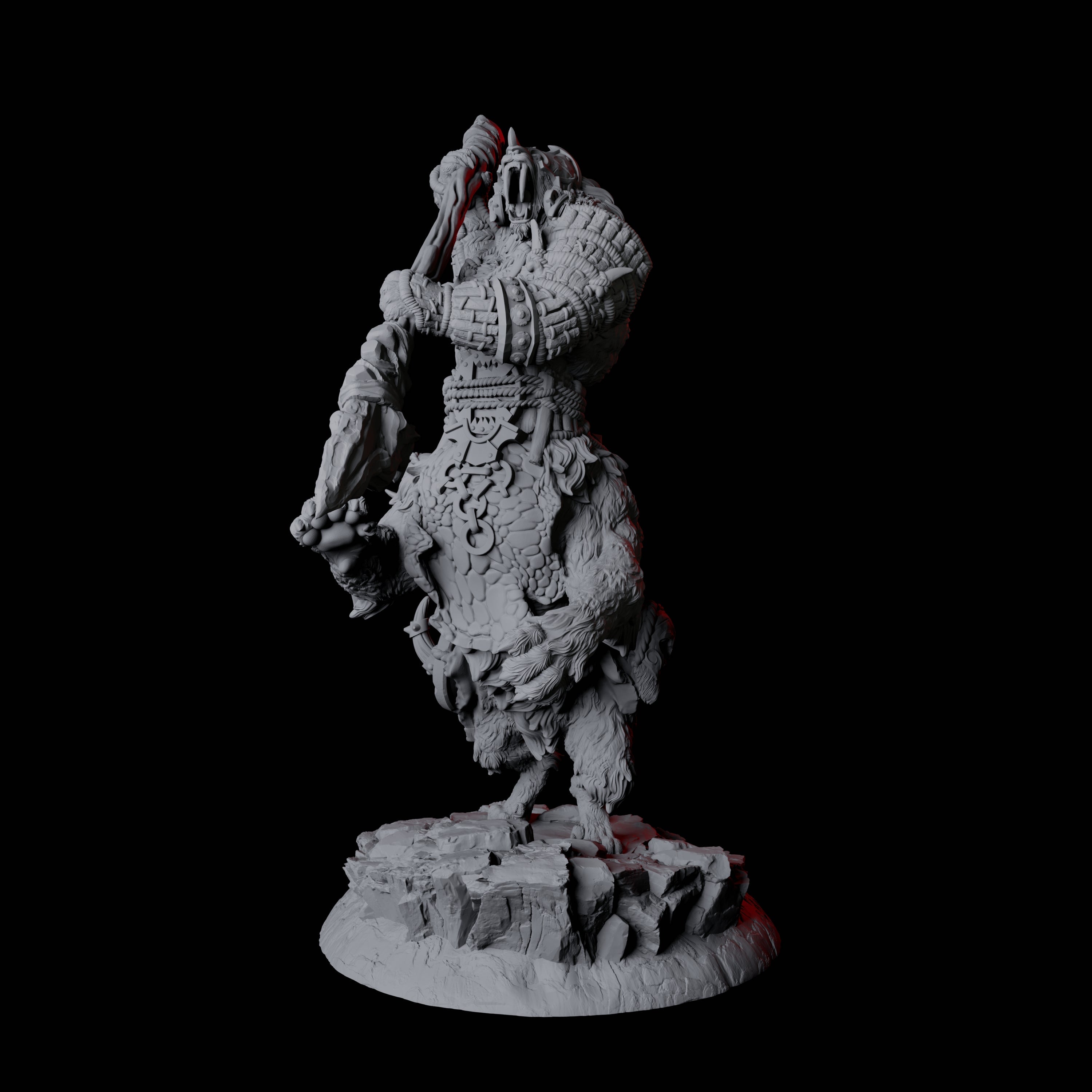 Cat Bear Centaur B Miniature for Dungeons and Dragons, Pathfinder or other TTRPGs