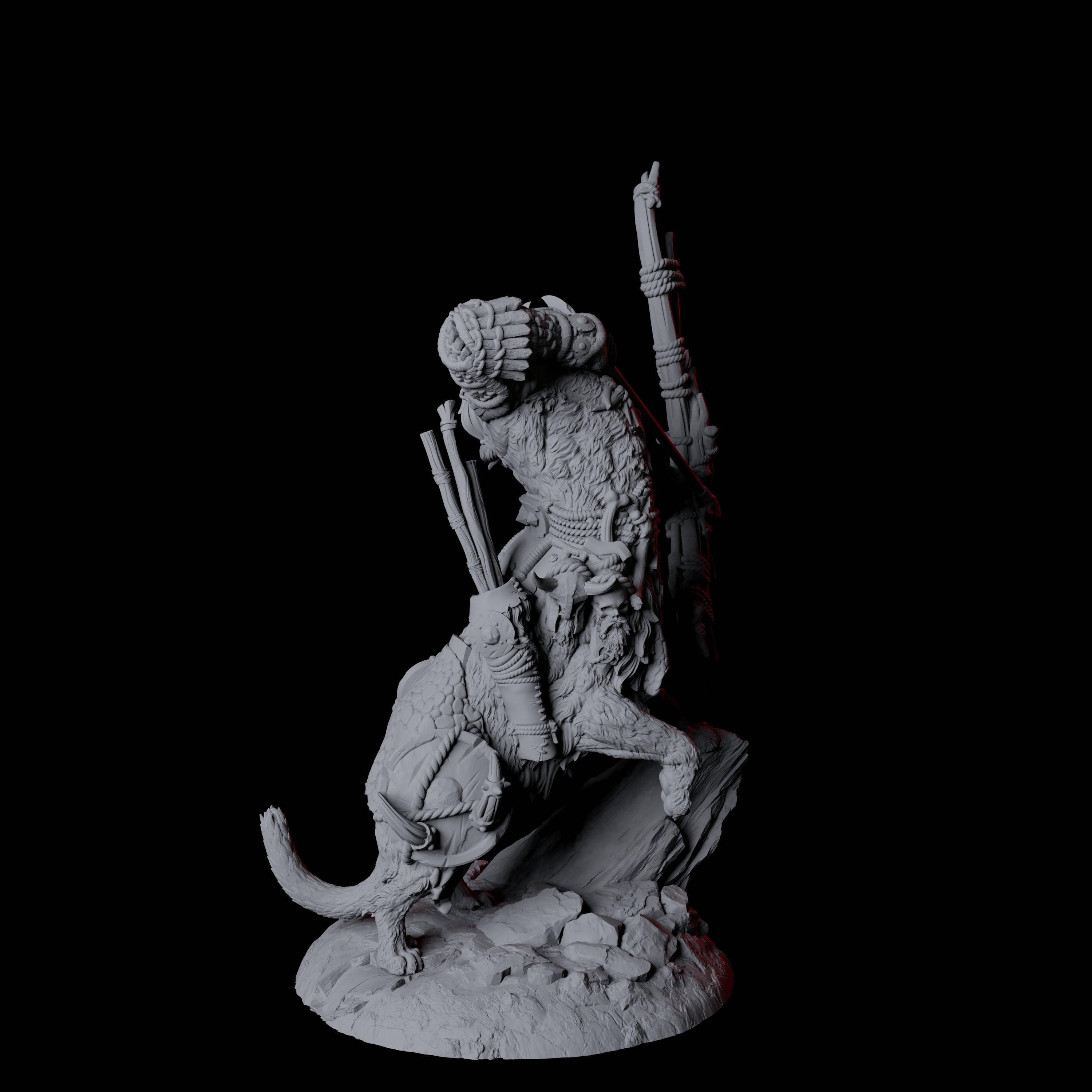 Cat Bear Centaur C Miniature for Dungeons and Dragons, Pathfinder or other TTRPGs