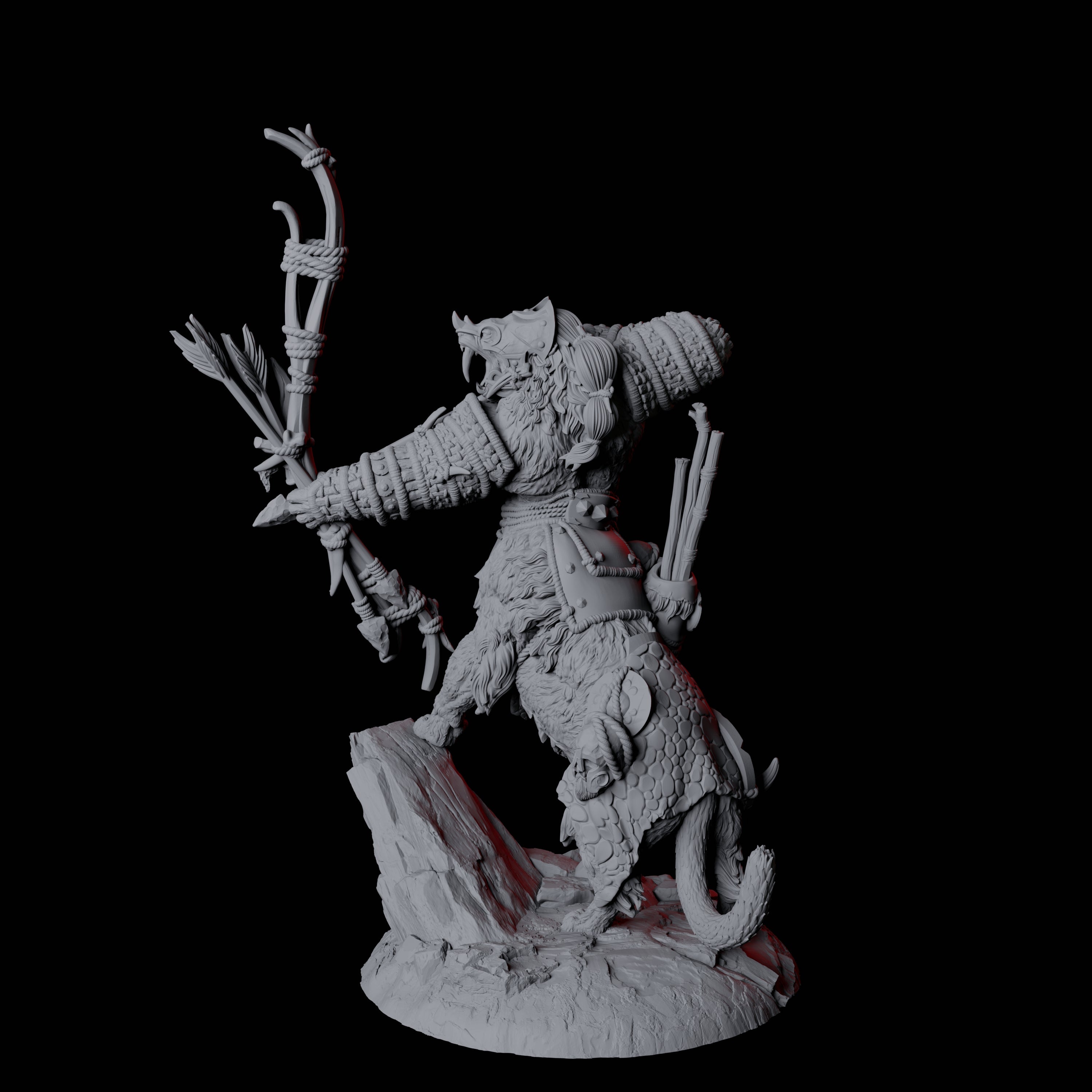 Cat Bear Centaur C Miniature for Dungeons and Dragons, Pathfinder or other TTRPGs