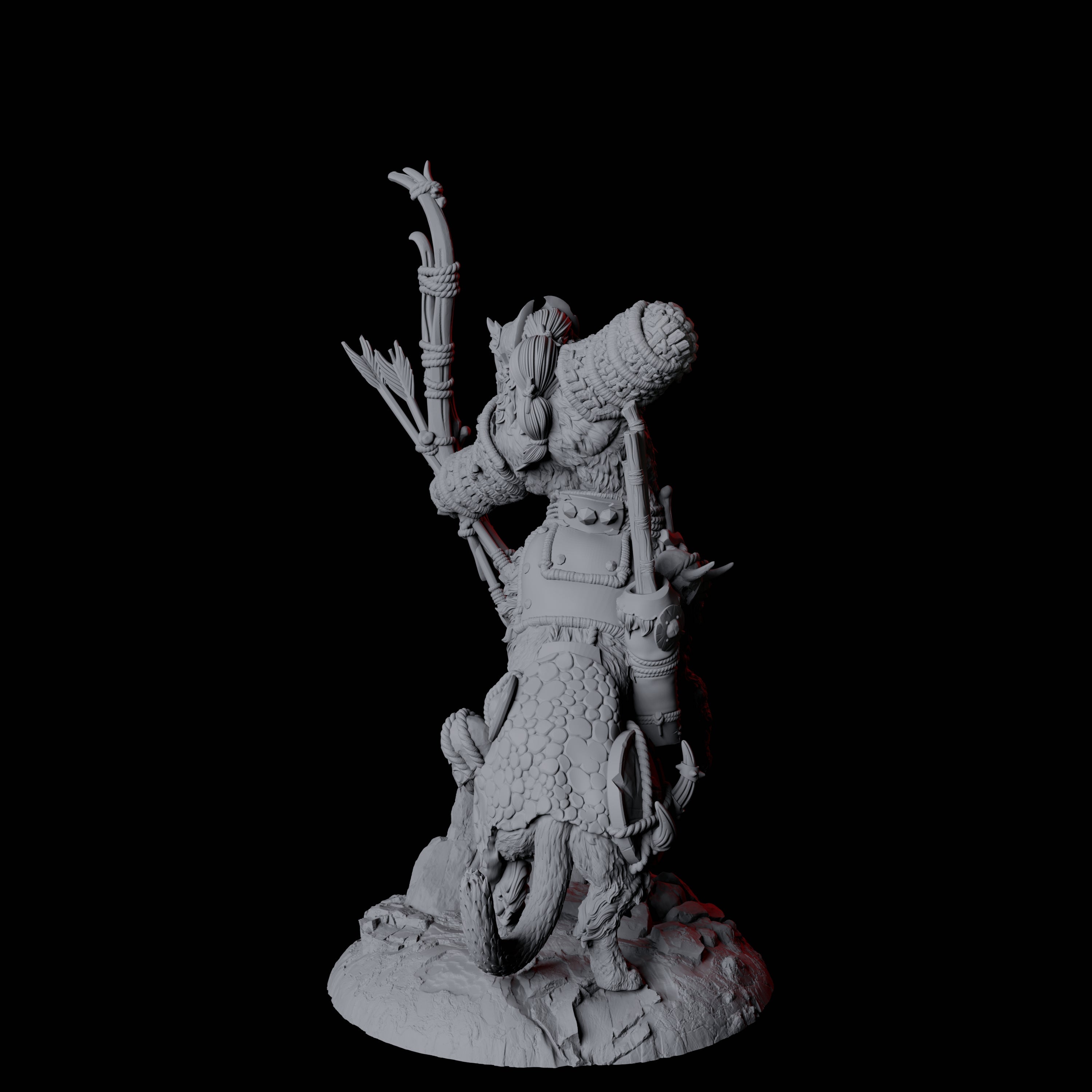 Cat Bear Centaur C Miniature for Dungeons and Dragons, Pathfinder or other TTRPGs