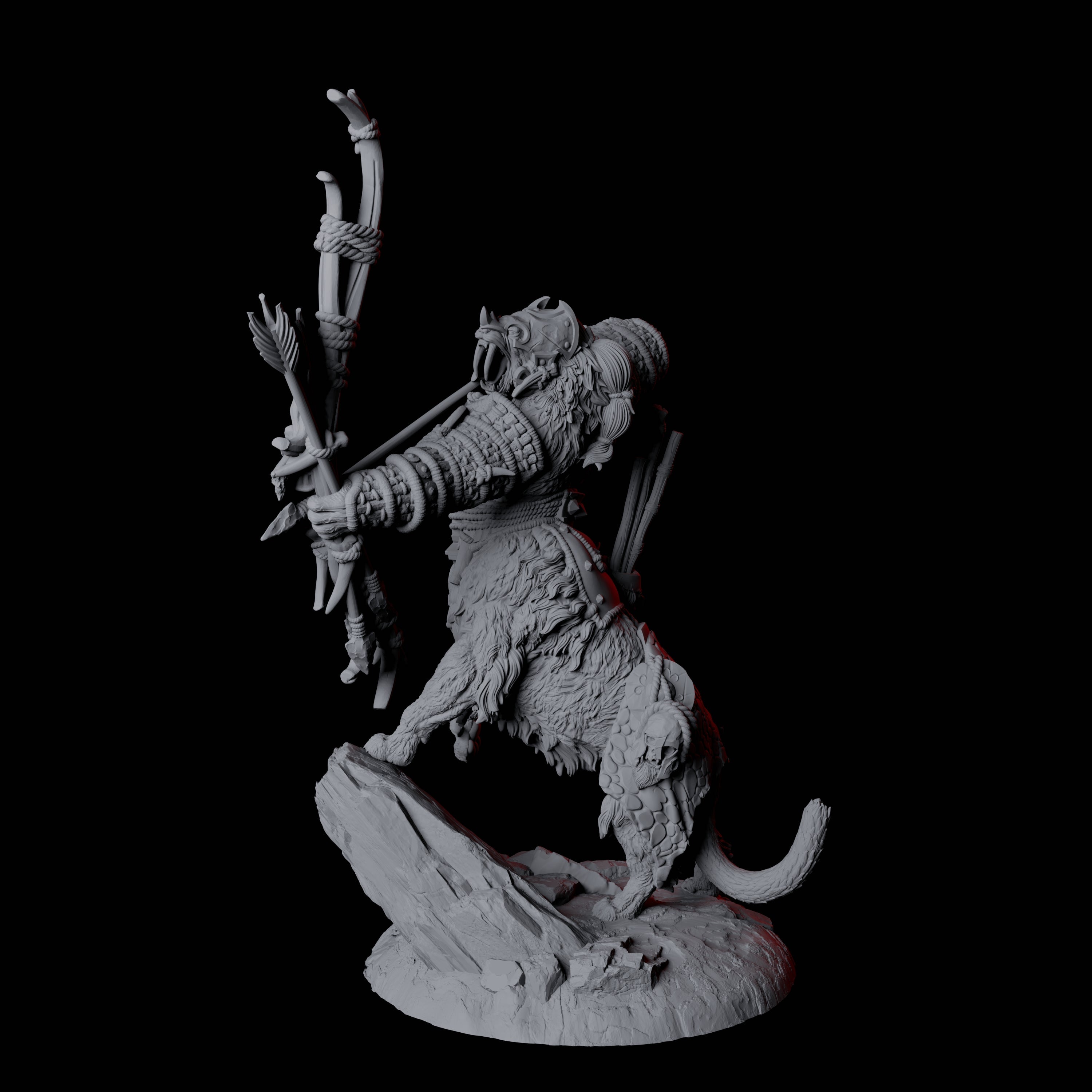 Cat Bear Centaur C Miniature for Dungeons and Dragons, Pathfinder or other TTRPGs