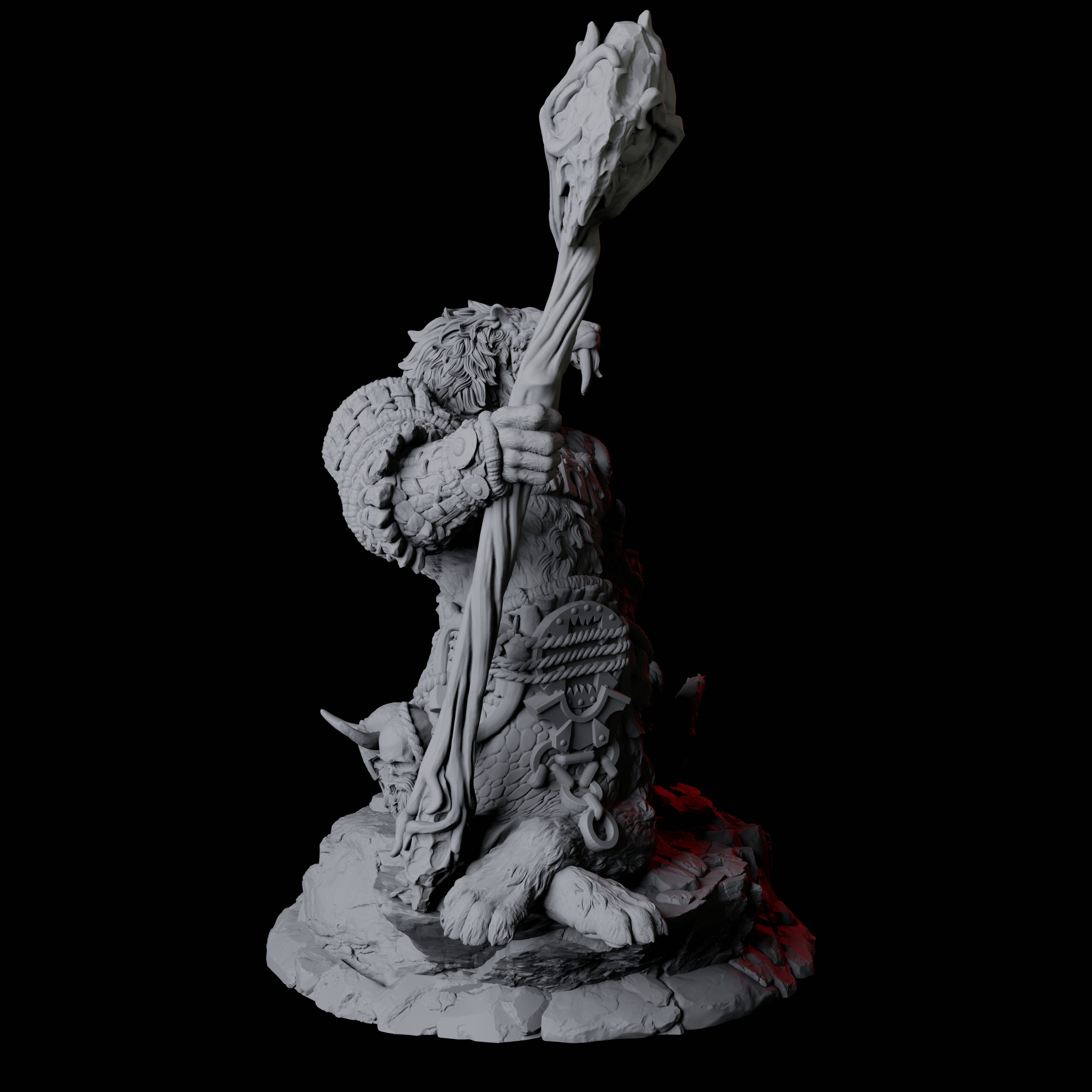 Cat Bear Centaur D Miniature for Dungeons and Dragons, Pathfinder or other TTRPGs