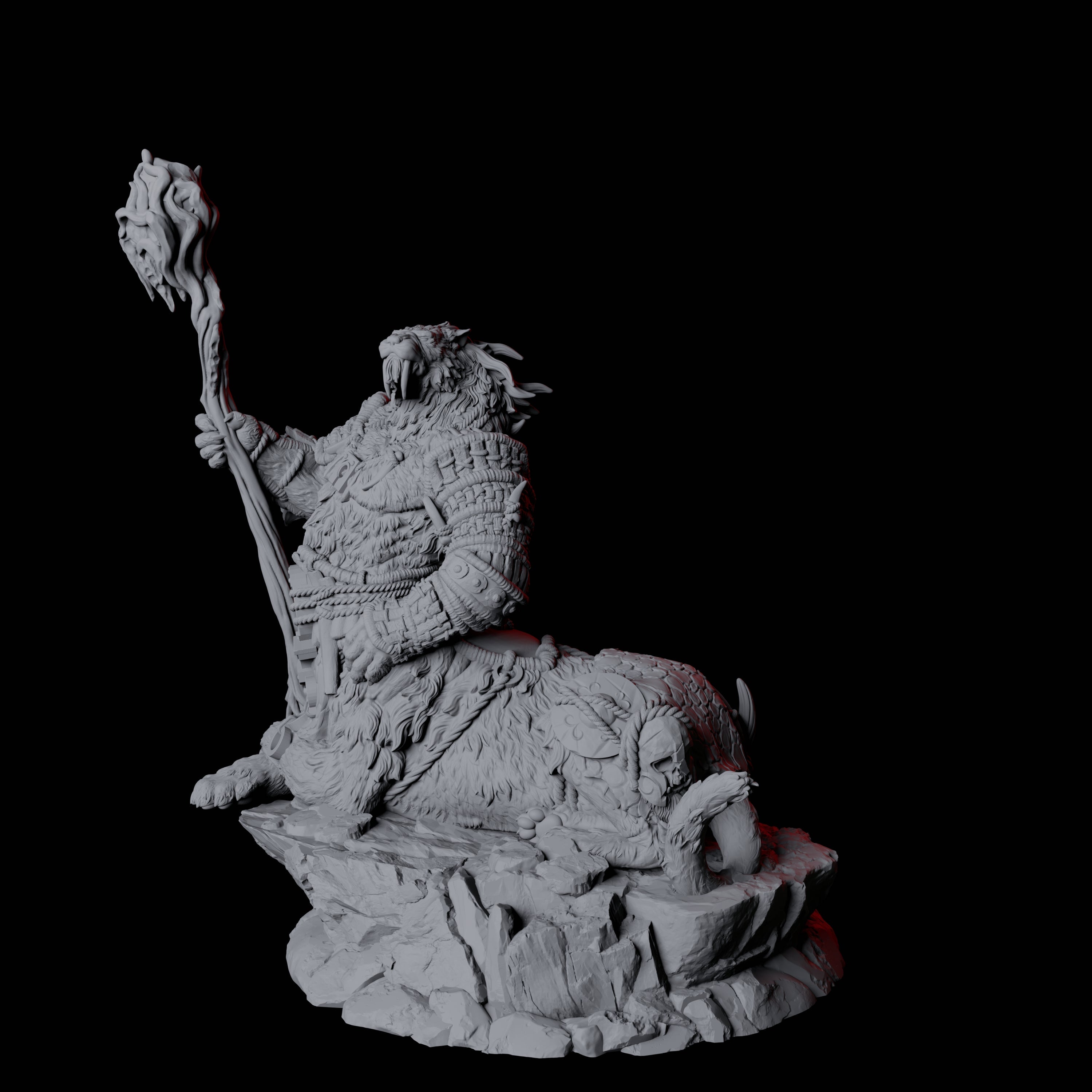 Cat Bear Centaur D Miniature for Dungeons and Dragons, Pathfinder or other TTRPGs