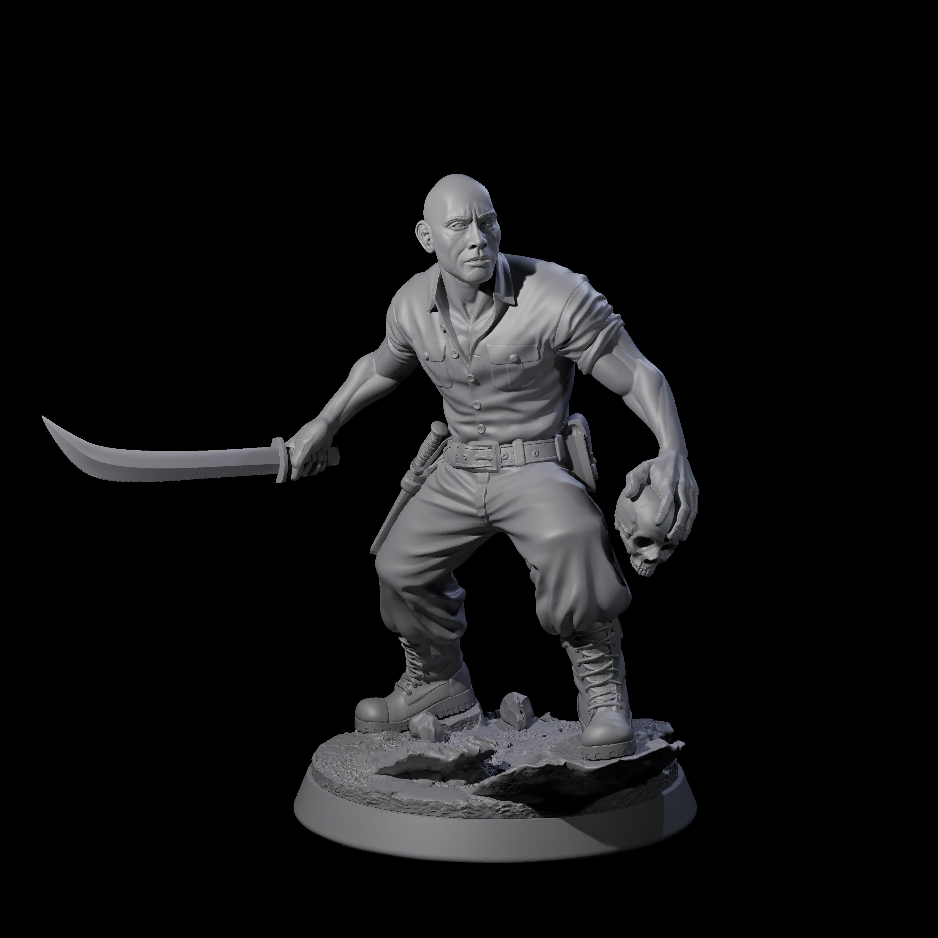 Cautious Jungle Explorer Miniature for Dungeons and Dragons, Pathfinder or other TTRPGs