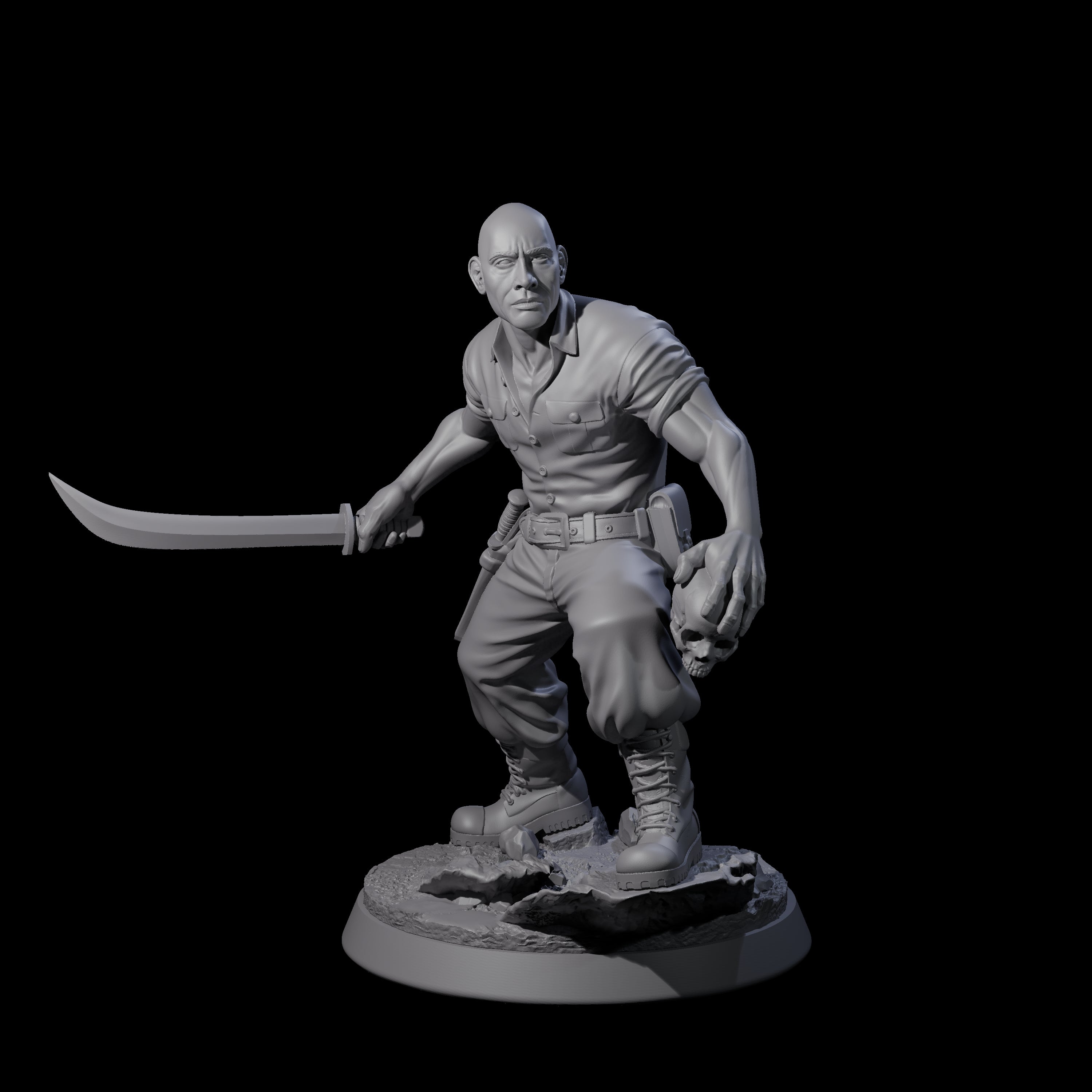 Cautious Jungle Explorer Miniature for Dungeons and Dragons, Pathfinder or other TTRPGs