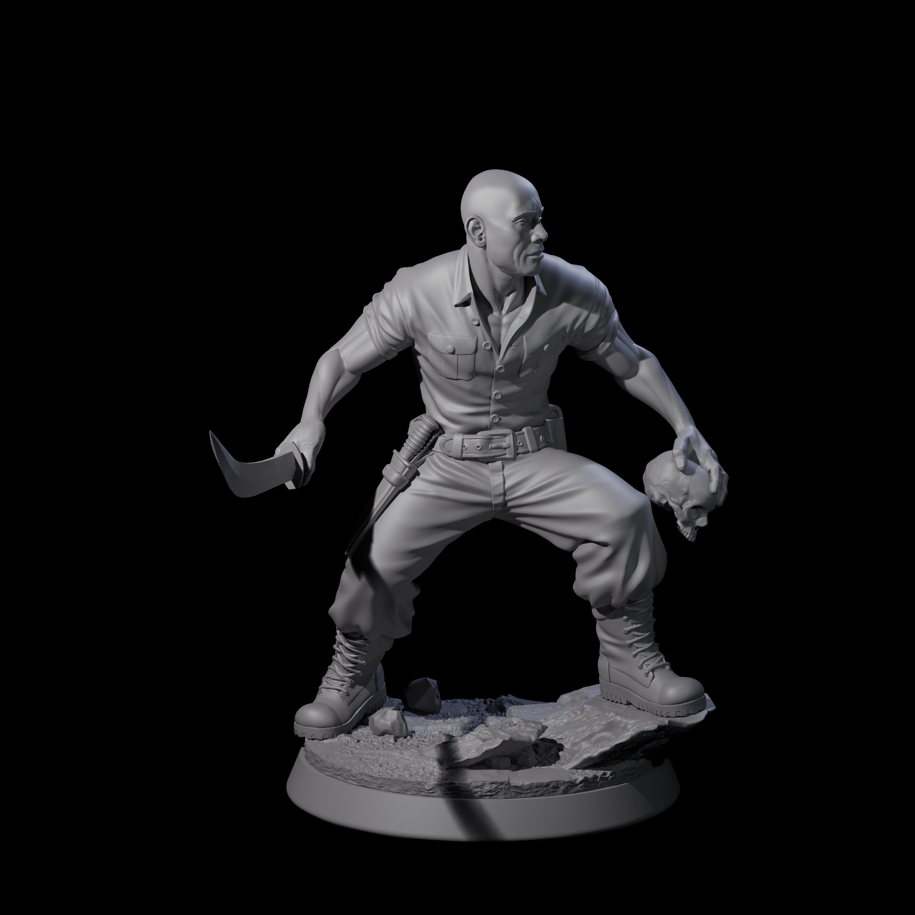 Cautious Jungle Explorer Miniature for Dungeons and Dragons, Pathfinder or other TTRPGs