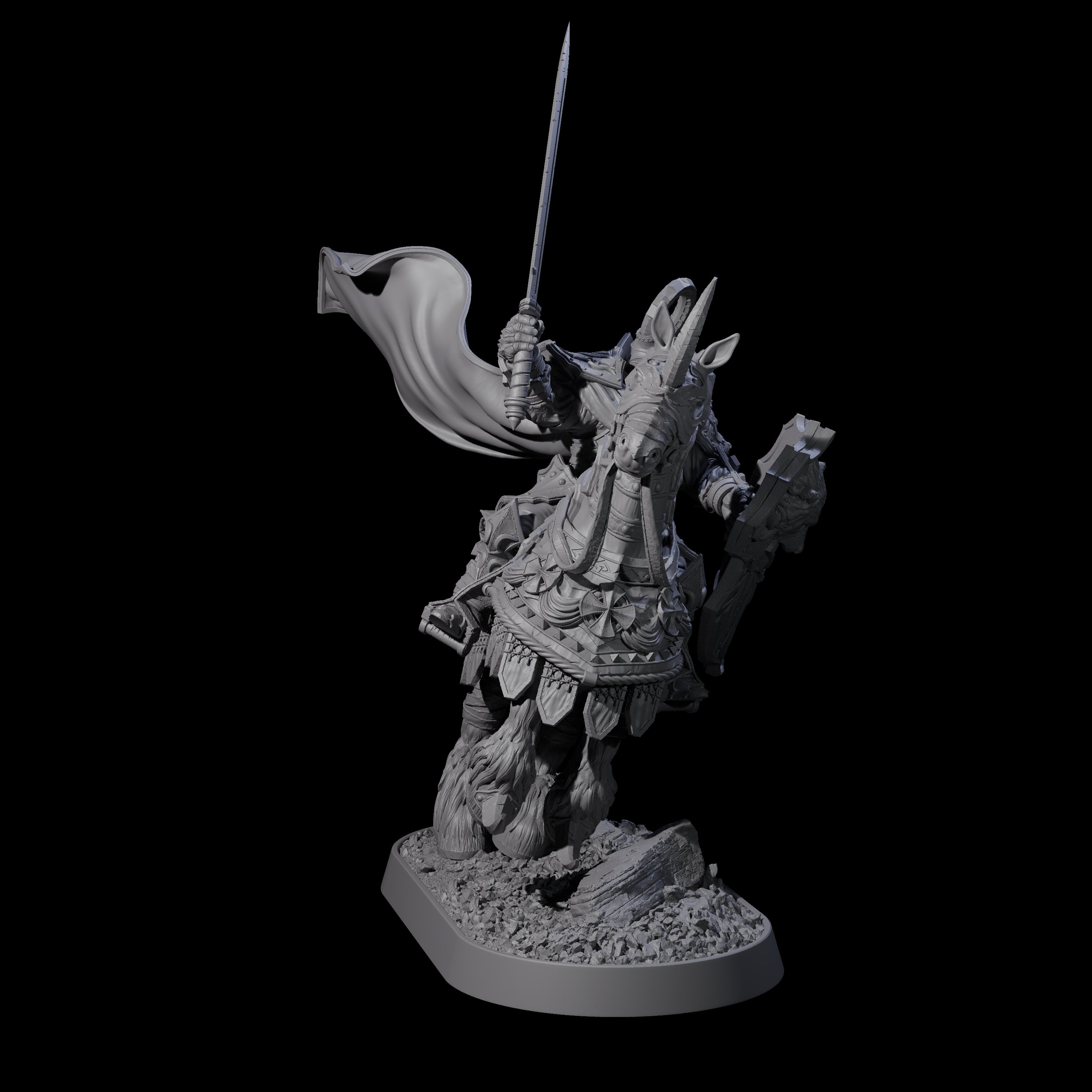 Cavalry of the Golden Circle A Miniature for Dungeons and Dragons, Pathfinder or other TTRPGs