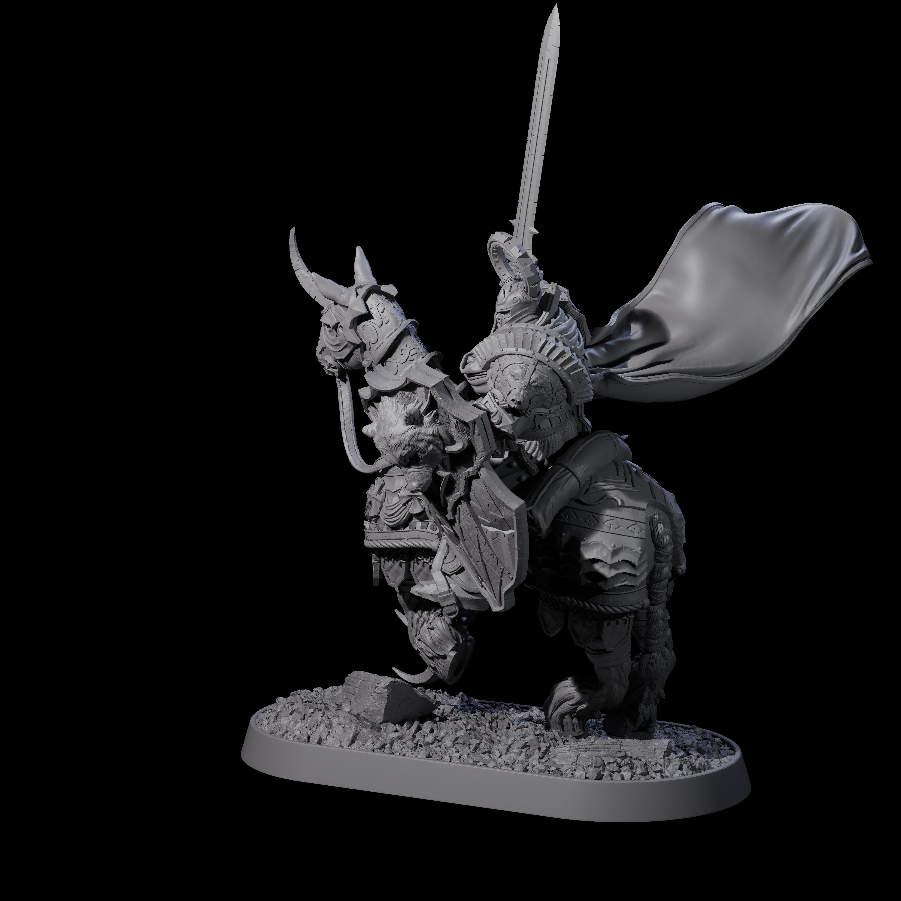 Cavalry of the Golden Circle A Miniature for Dungeons and Dragons, Pathfinder or other TTRPGs