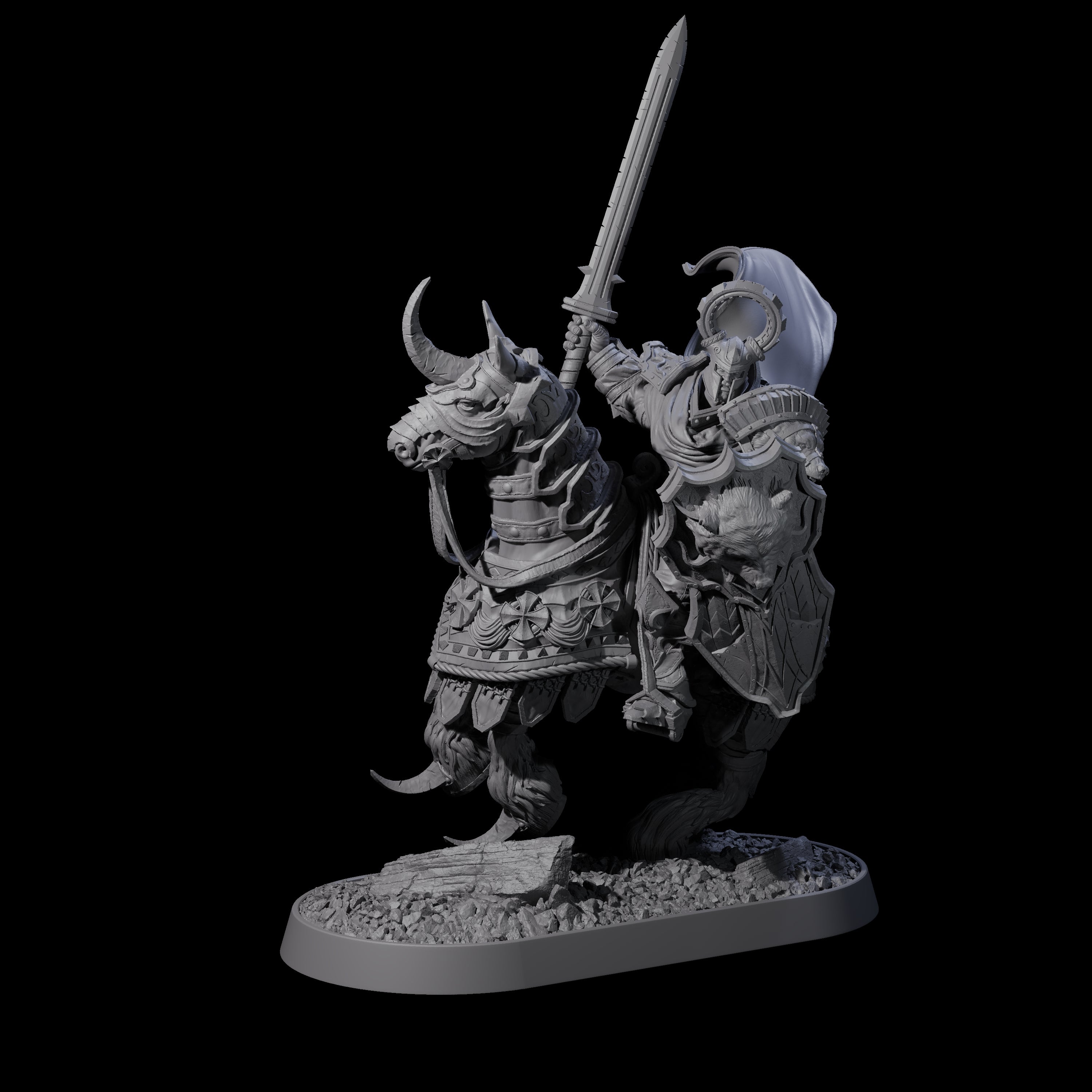 Cavalry of the Golden Circle A Miniature for Dungeons and Dragons, Pathfinder or other TTRPGs
