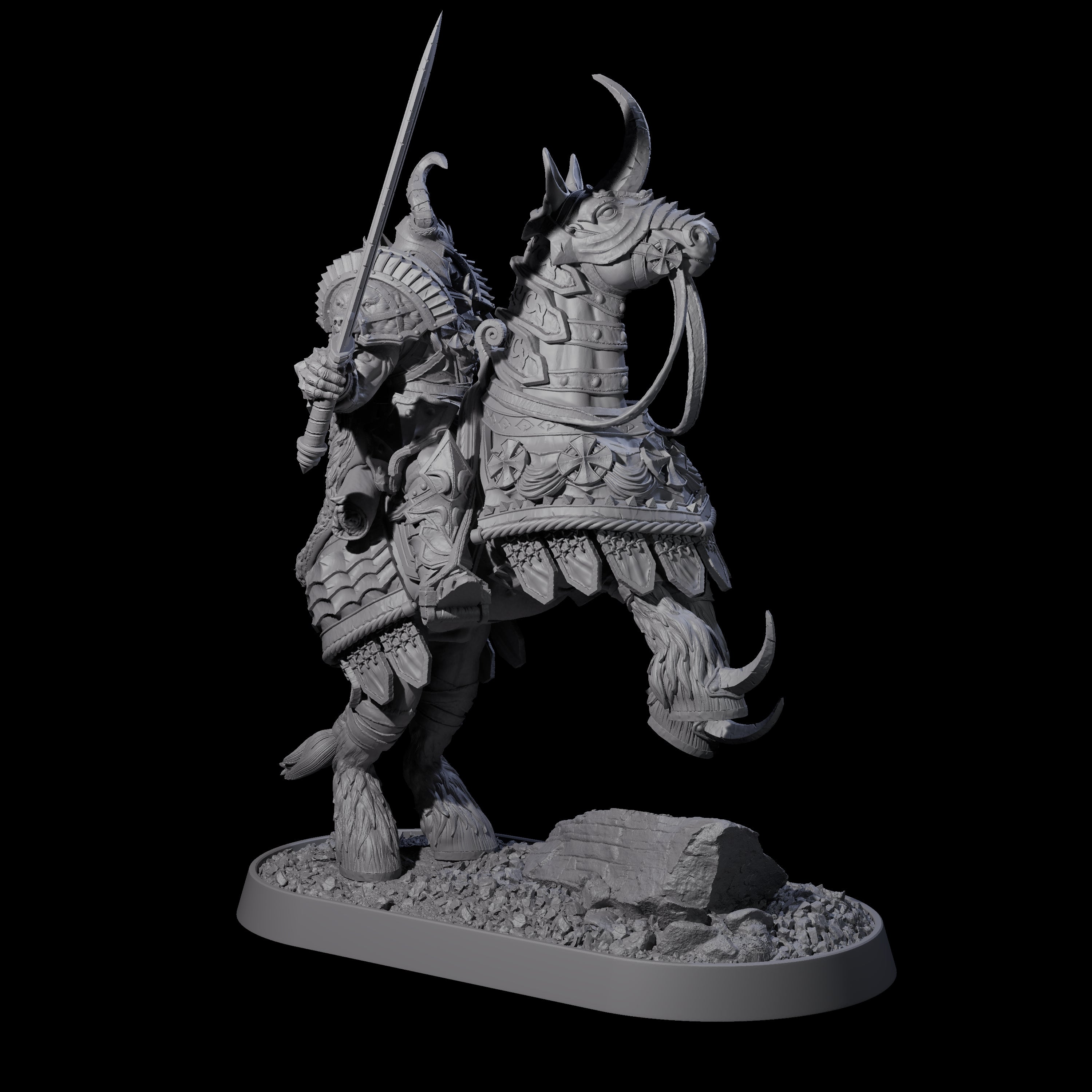 Cavalry of the Golden Circle C Miniature for Dungeons and Dragons, Pathfinder or other TTRPGs