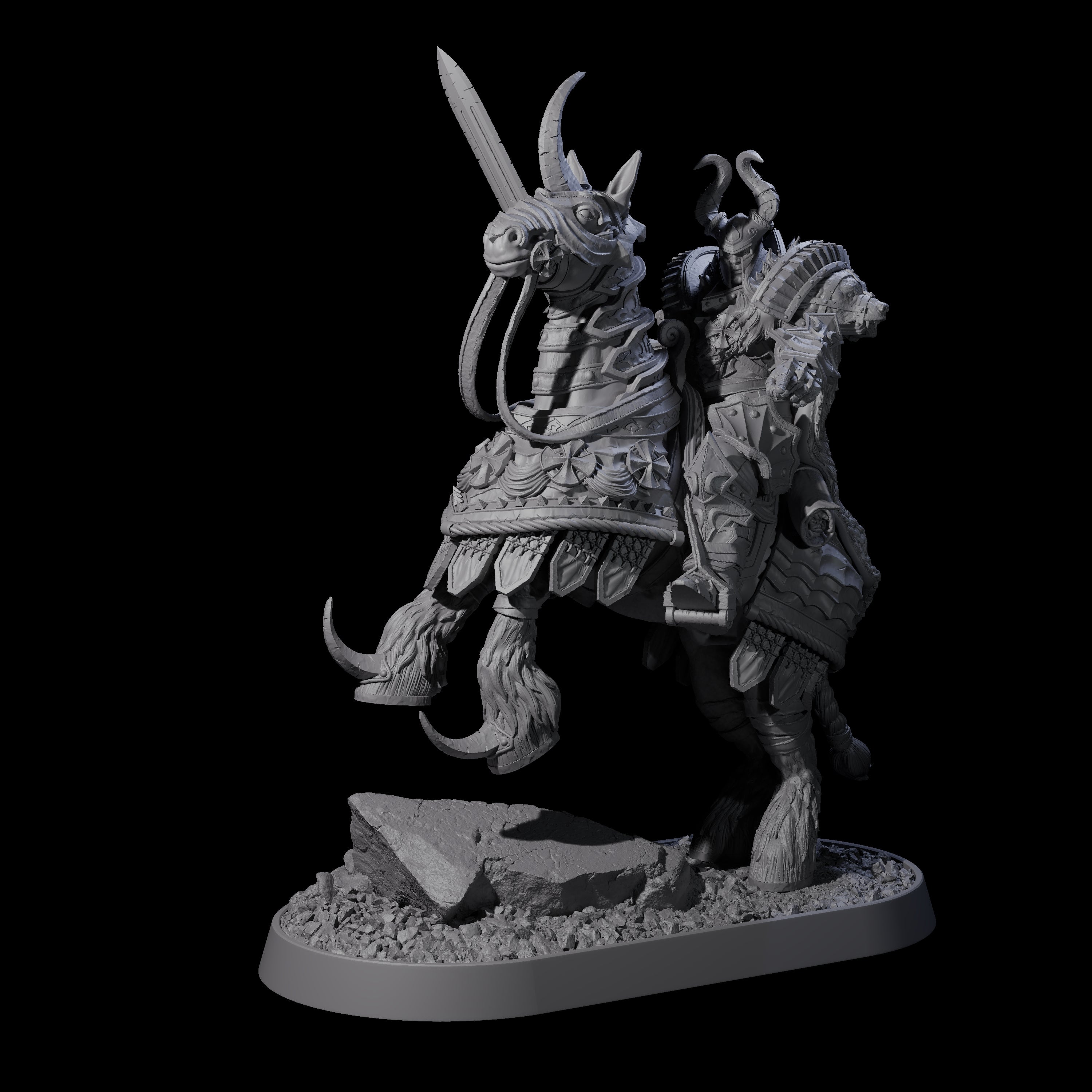 Cavalry of the Golden Circle C Miniature for Dungeons and Dragons, Pathfinder or other TTRPGs