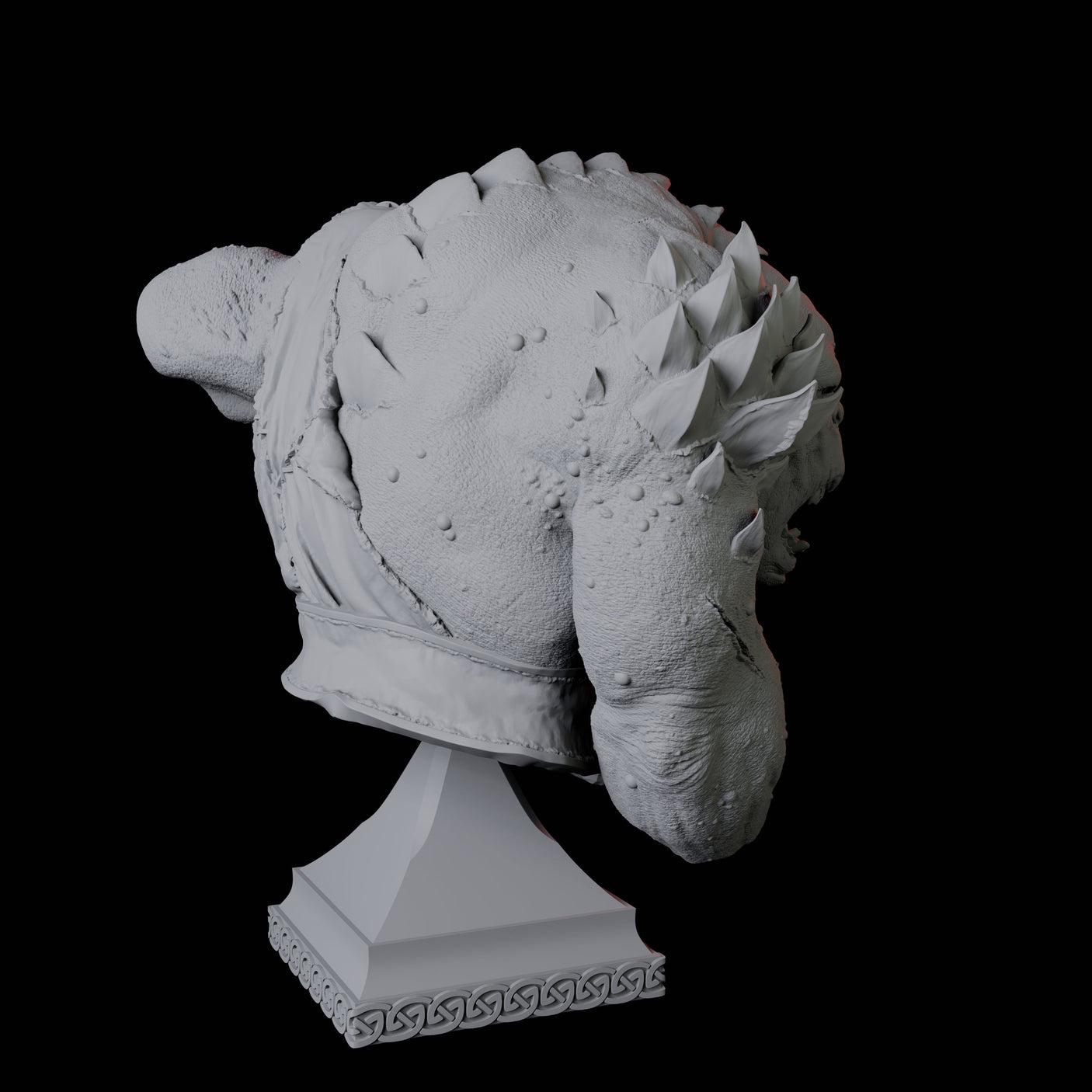 Cave Troll Bust Miniature for Dungeons and Dragons, Pathfinder or other TTRPGs