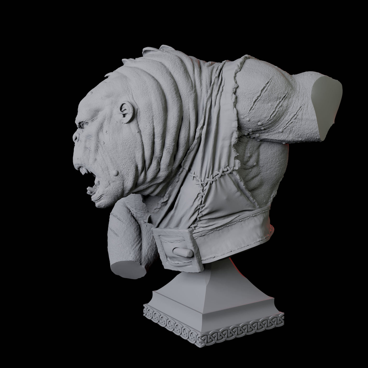 Cave Troll Bust Miniature for Dungeons and Dragons, Pathfinder or other TTRPGs