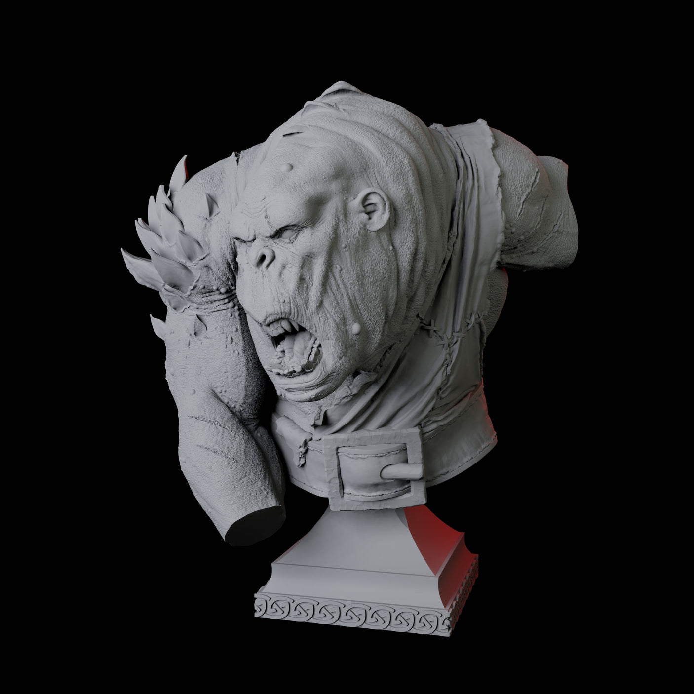 Cave Troll Bust Miniature for Dungeons and Dragons, Pathfinder or other TTRPGs