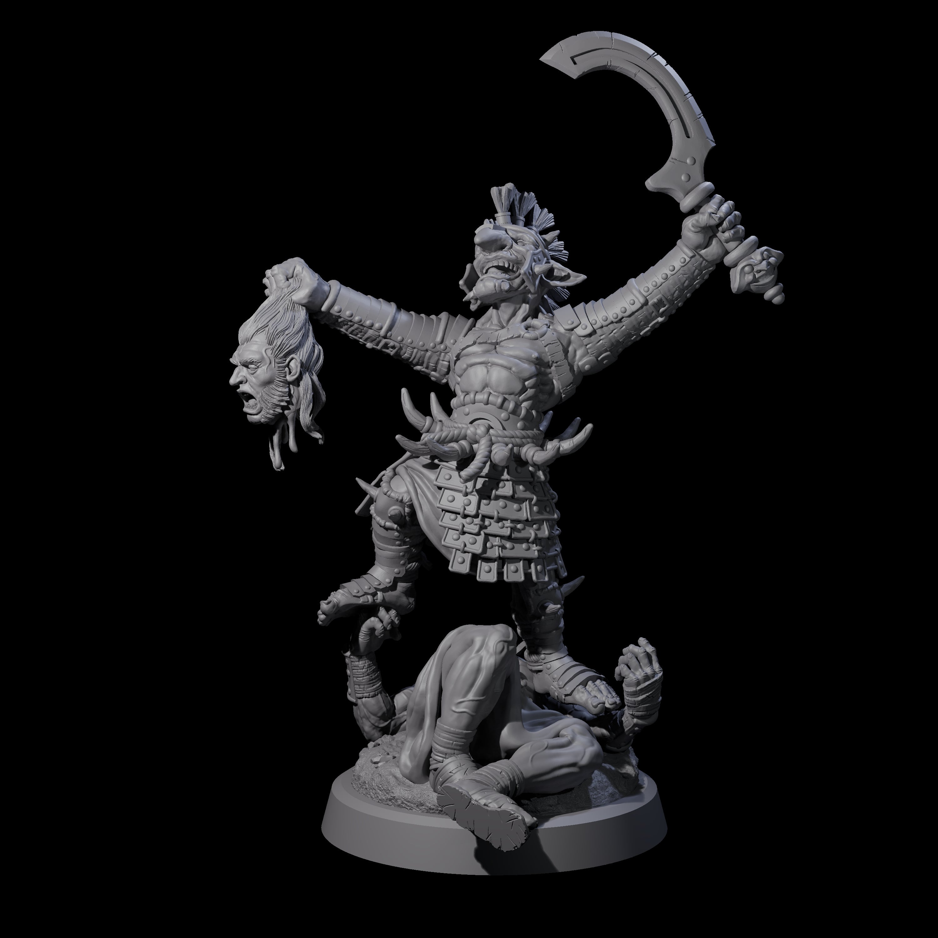 Celebrating Goblin Warlord Miniature for Dungeons and Dragons, Pathfinder or other TTRPGs