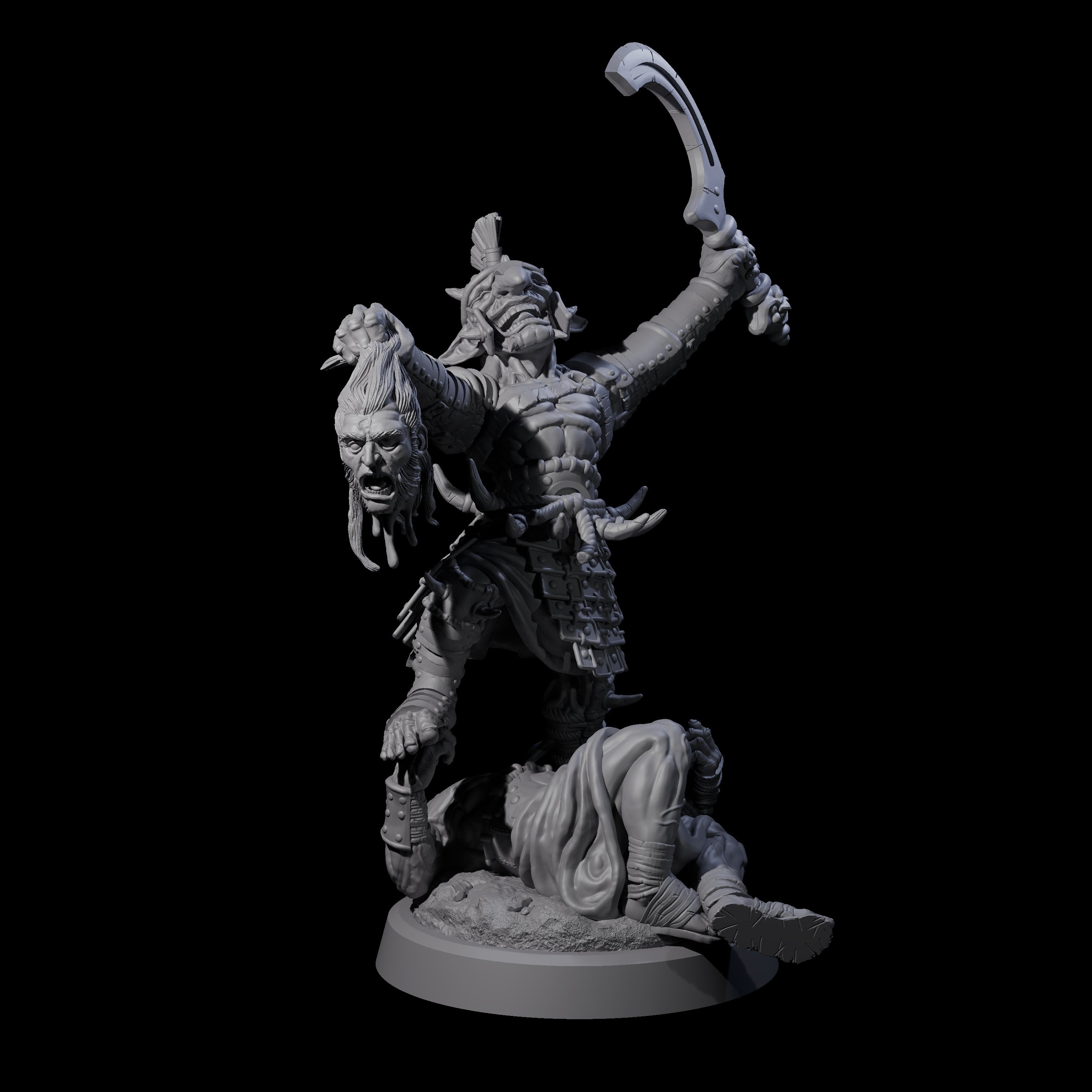 Celebrating Goblin Warlord Miniature for Dungeons and Dragons, Pathfinder or other TTRPGs
