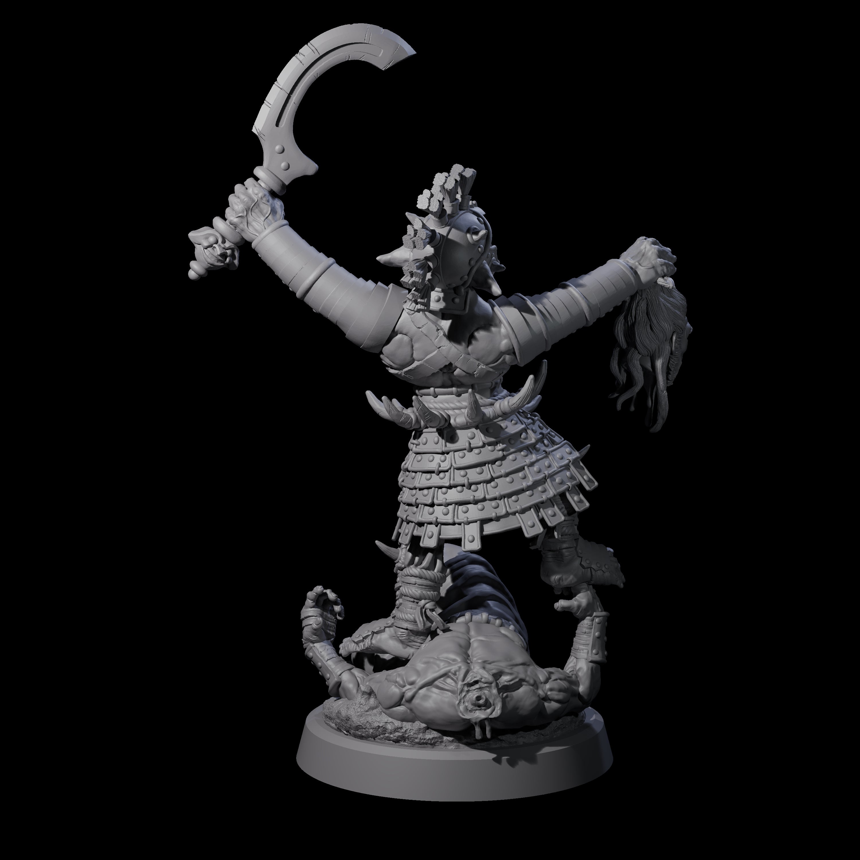 Celebrating Goblin Warlord Miniature for Dungeons and Dragons, Pathfinder or other TTRPGs