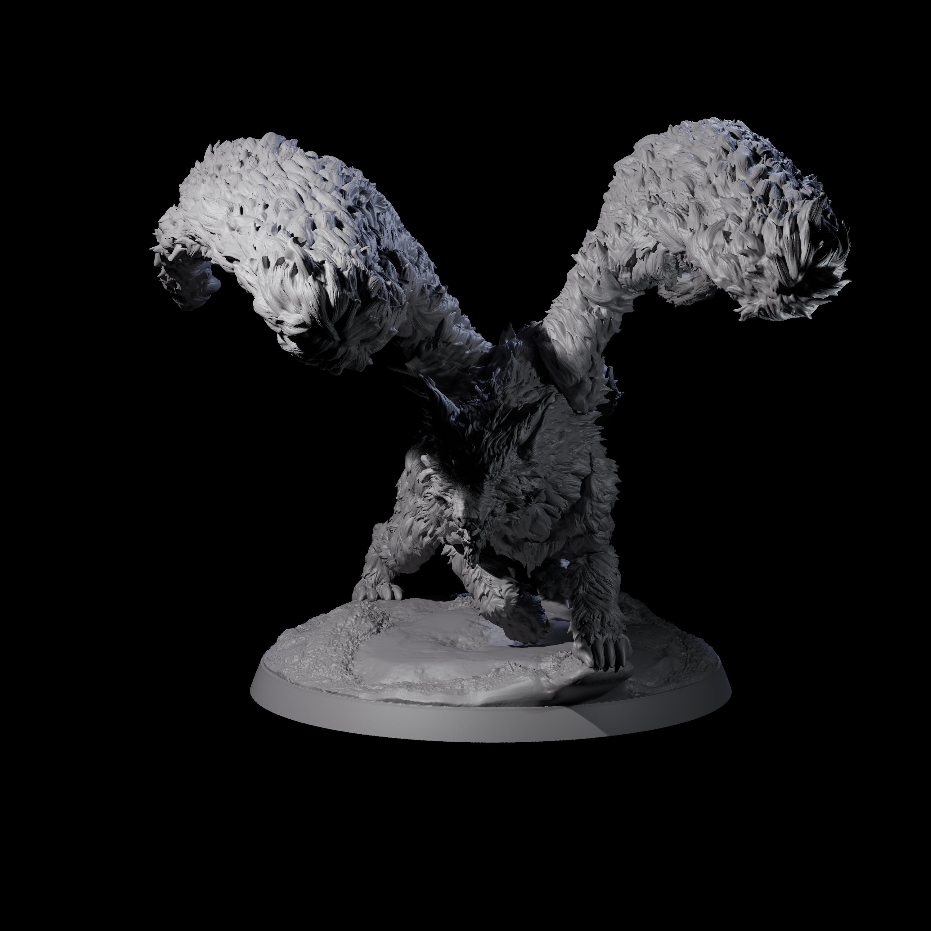 Celestial Dire Wolf Miniature for Dungeons and Dragons, Pathfinder or other TTRPGs