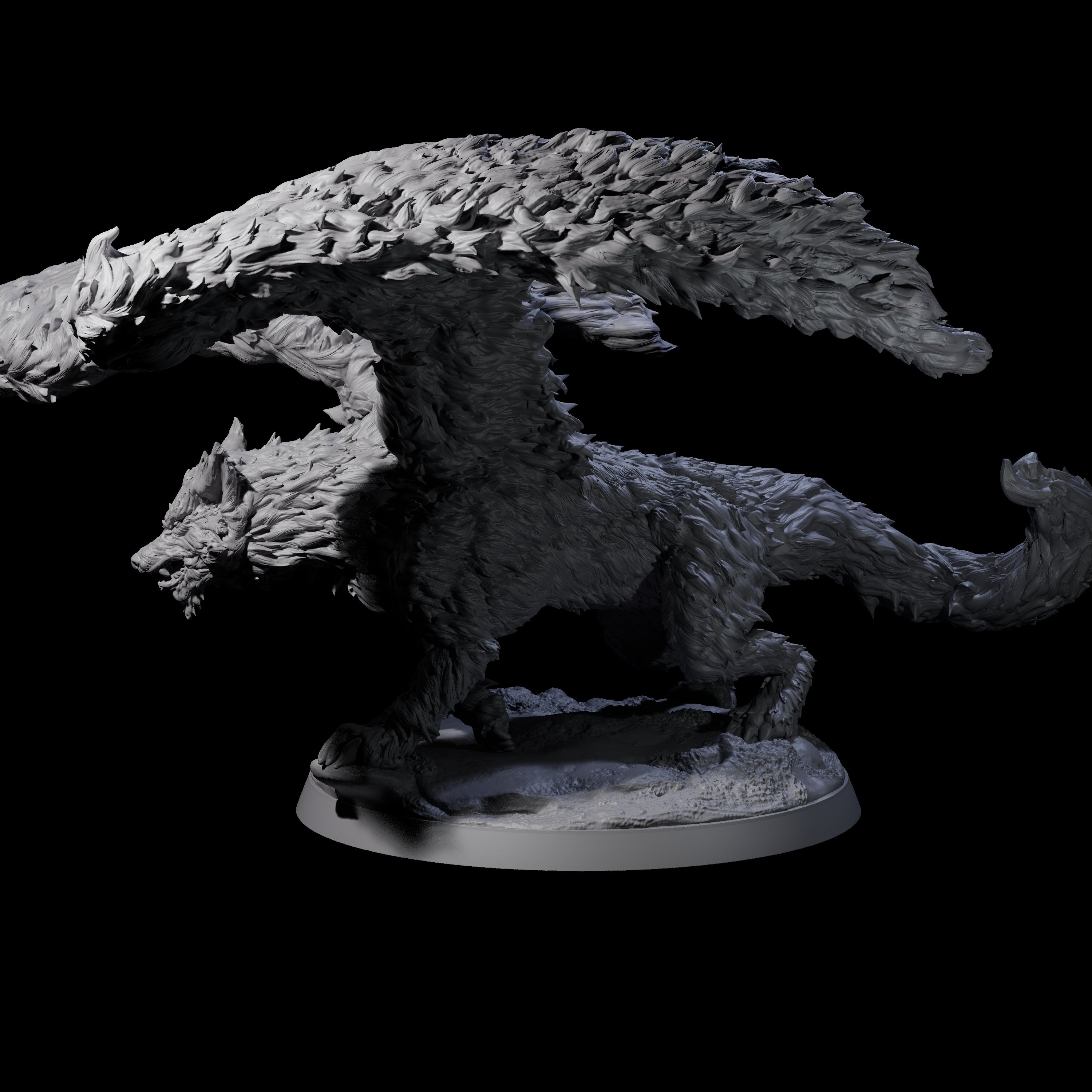 Celestial Dire Wolf Miniature for Dungeons and Dragons, Pathfinder or other TTRPGs