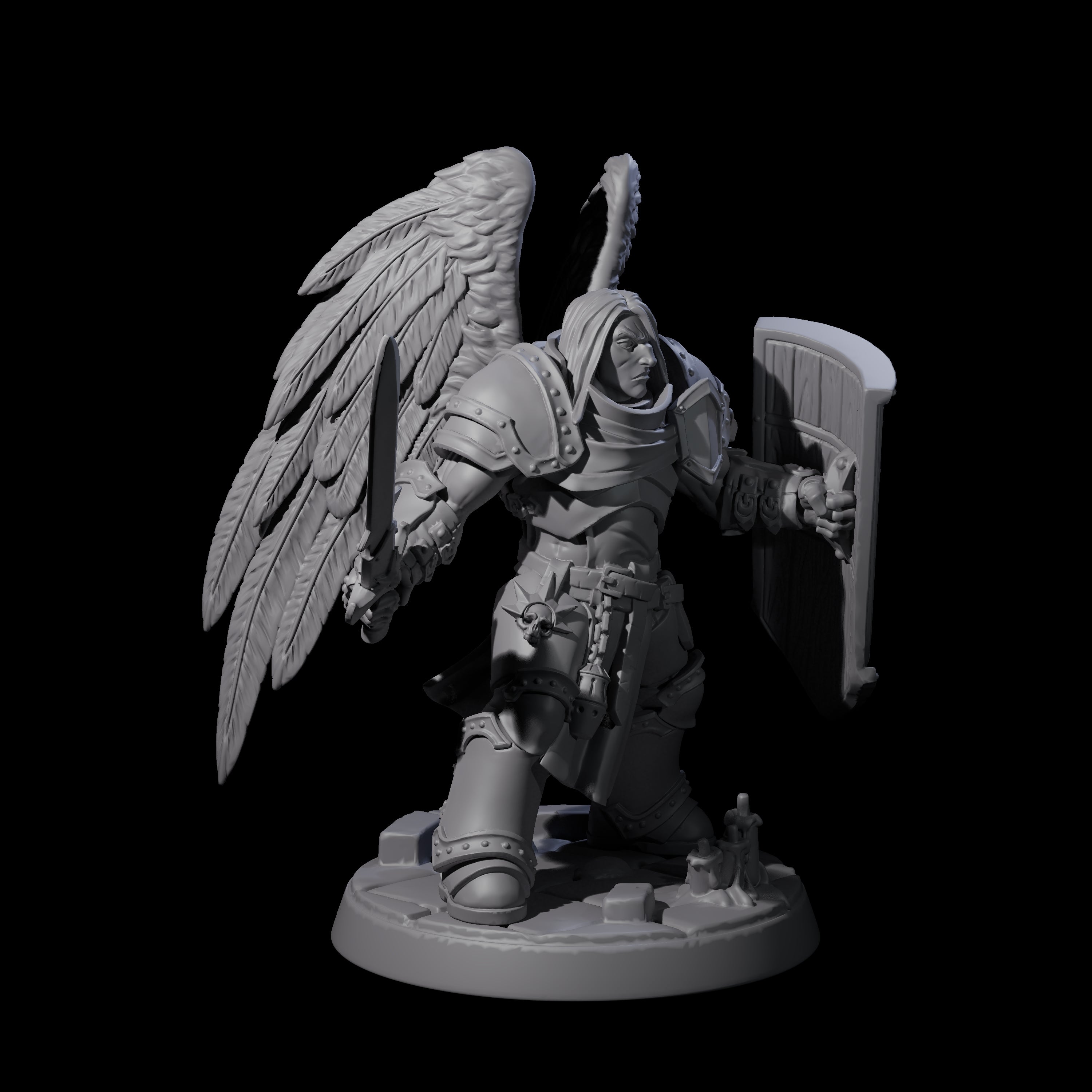 Celestial Foot Solider A Miniature for Dungeons and Dragons, Pathfinder or other TTRPGs