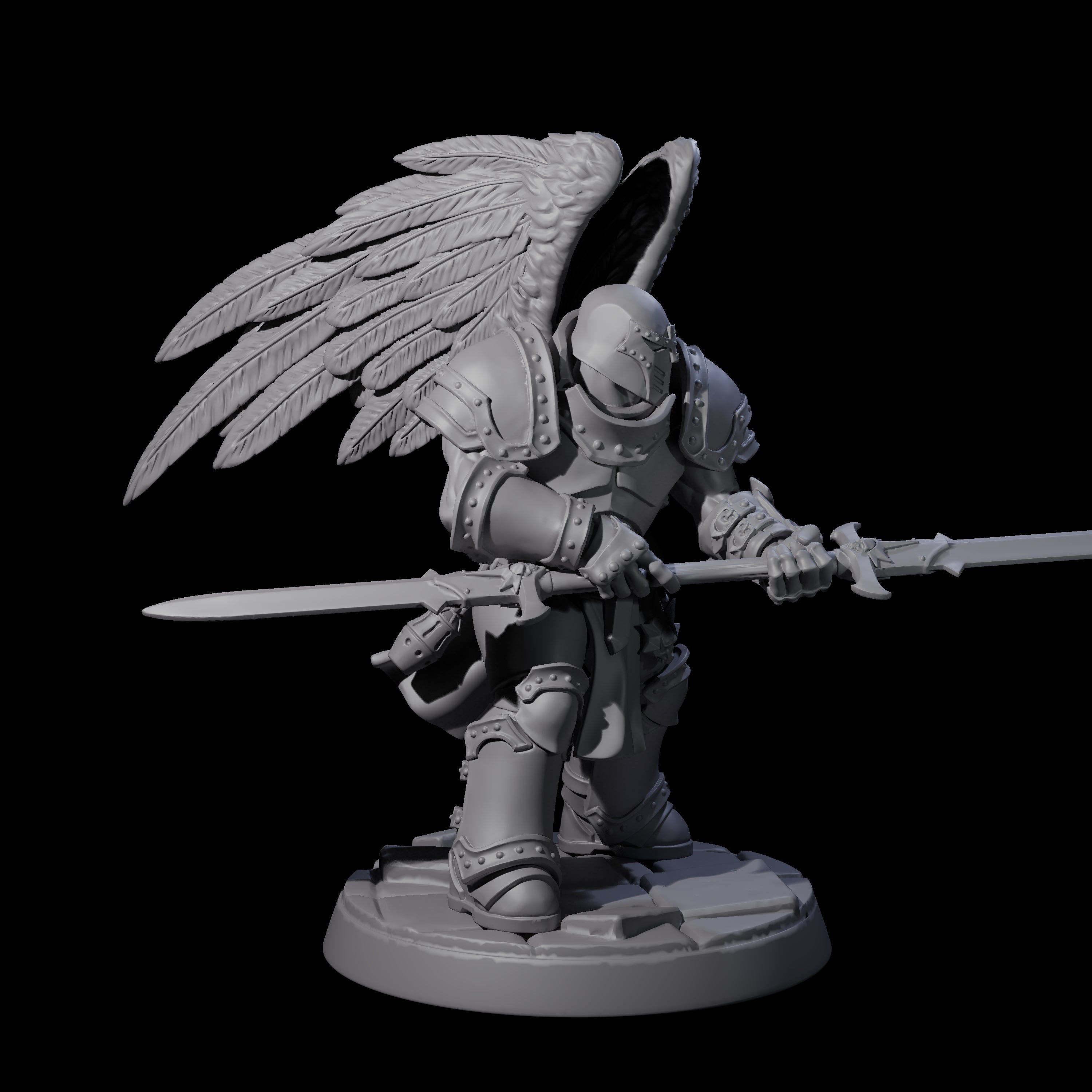 Celestial Foot Solider B Miniature for Dungeons and Dragons, Pathfinder or other TTRPGs