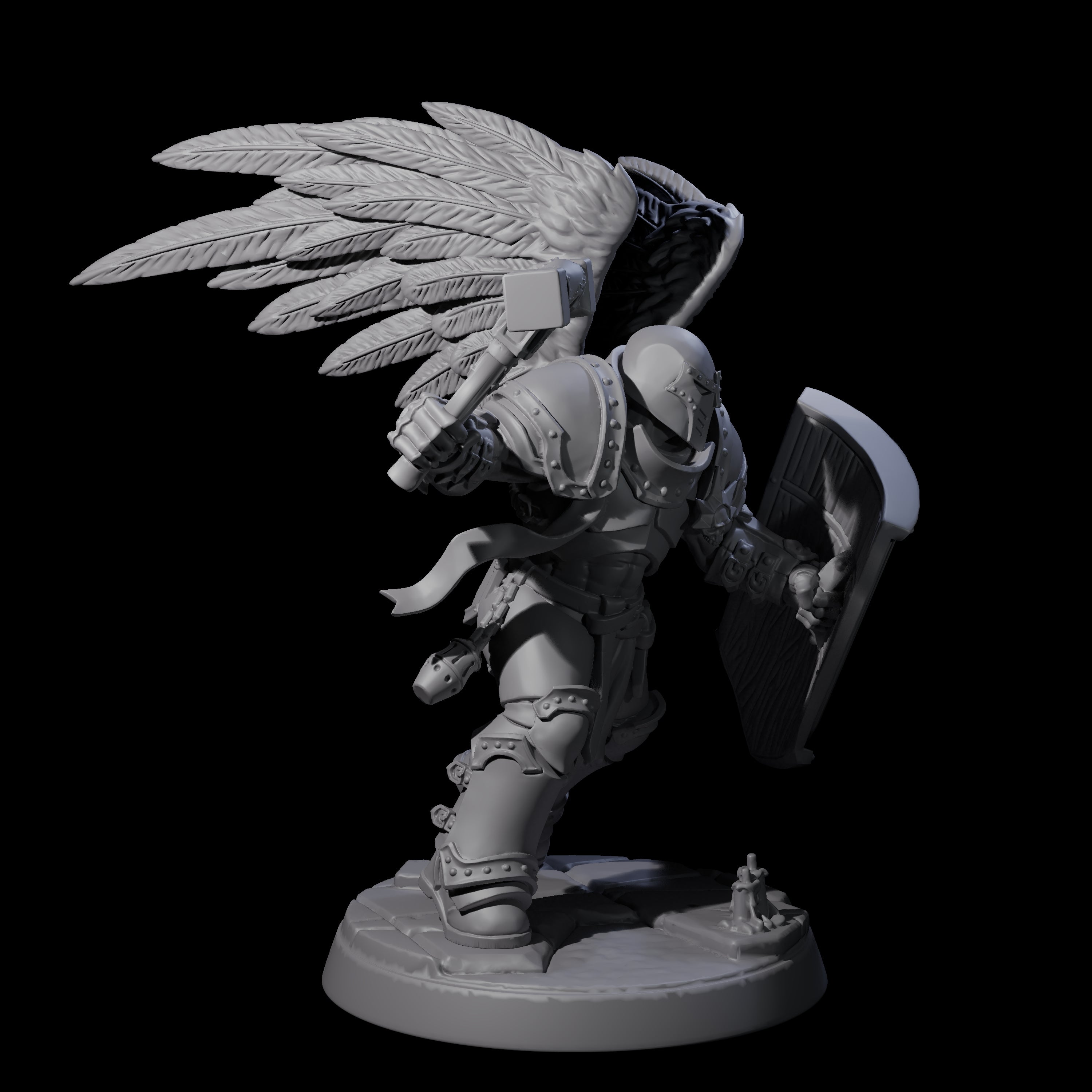 Celestial Foot Solider C Miniature for Dungeons and Dragons, Pathfinder or other TTRPGs