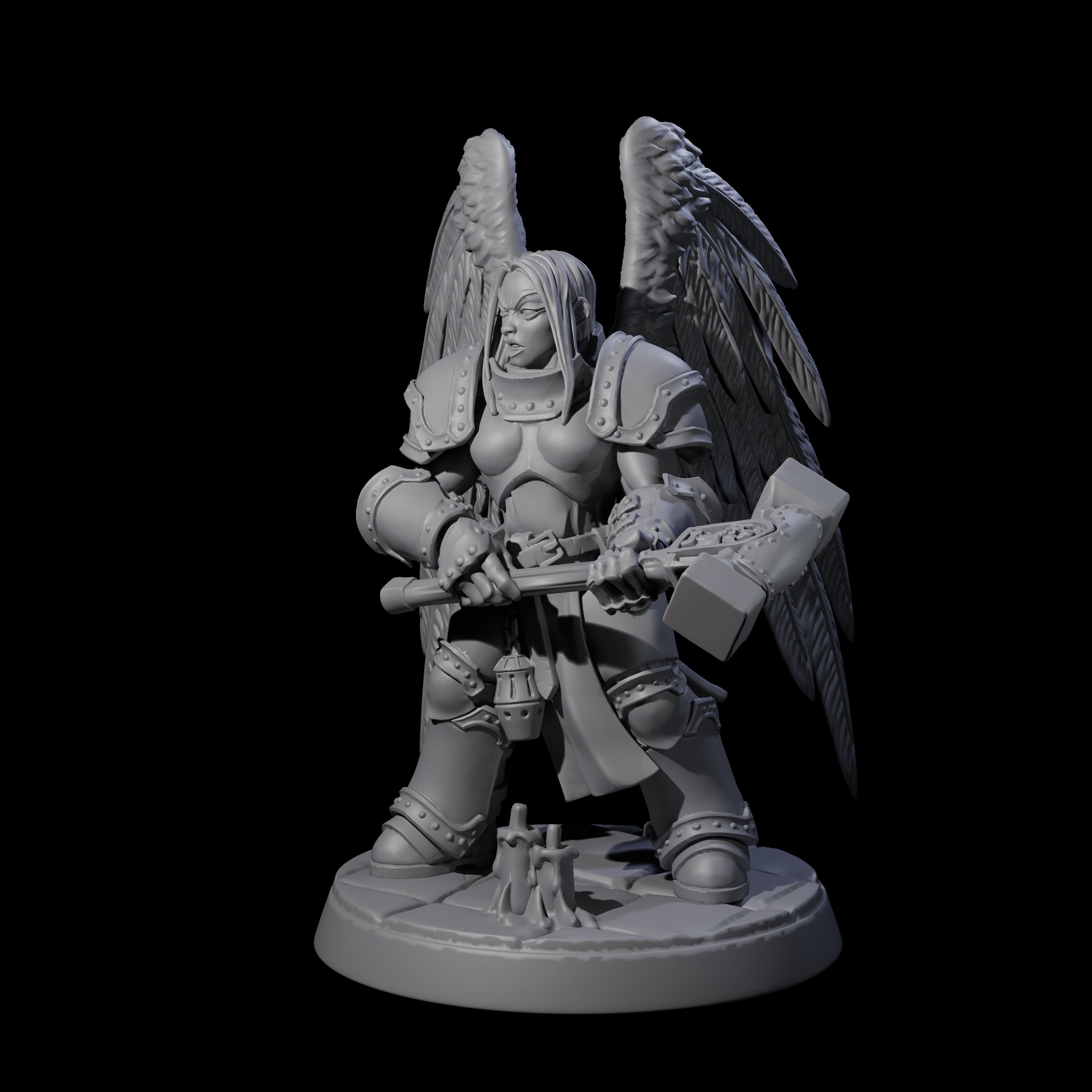 Celestial Foot Solider F Miniature for Dungeons and Dragons, Pathfinder or other TTRPGs
