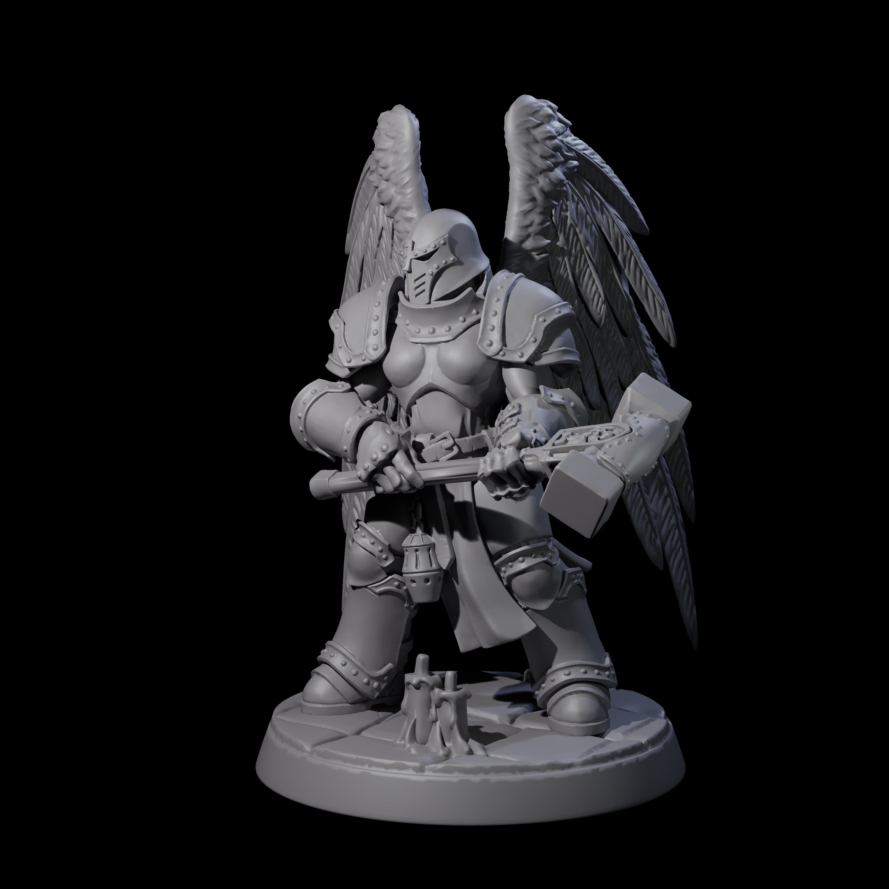 Celestial Foot Solider F Miniature for Dungeons and Dragons, Pathfinder or other TTRPGs