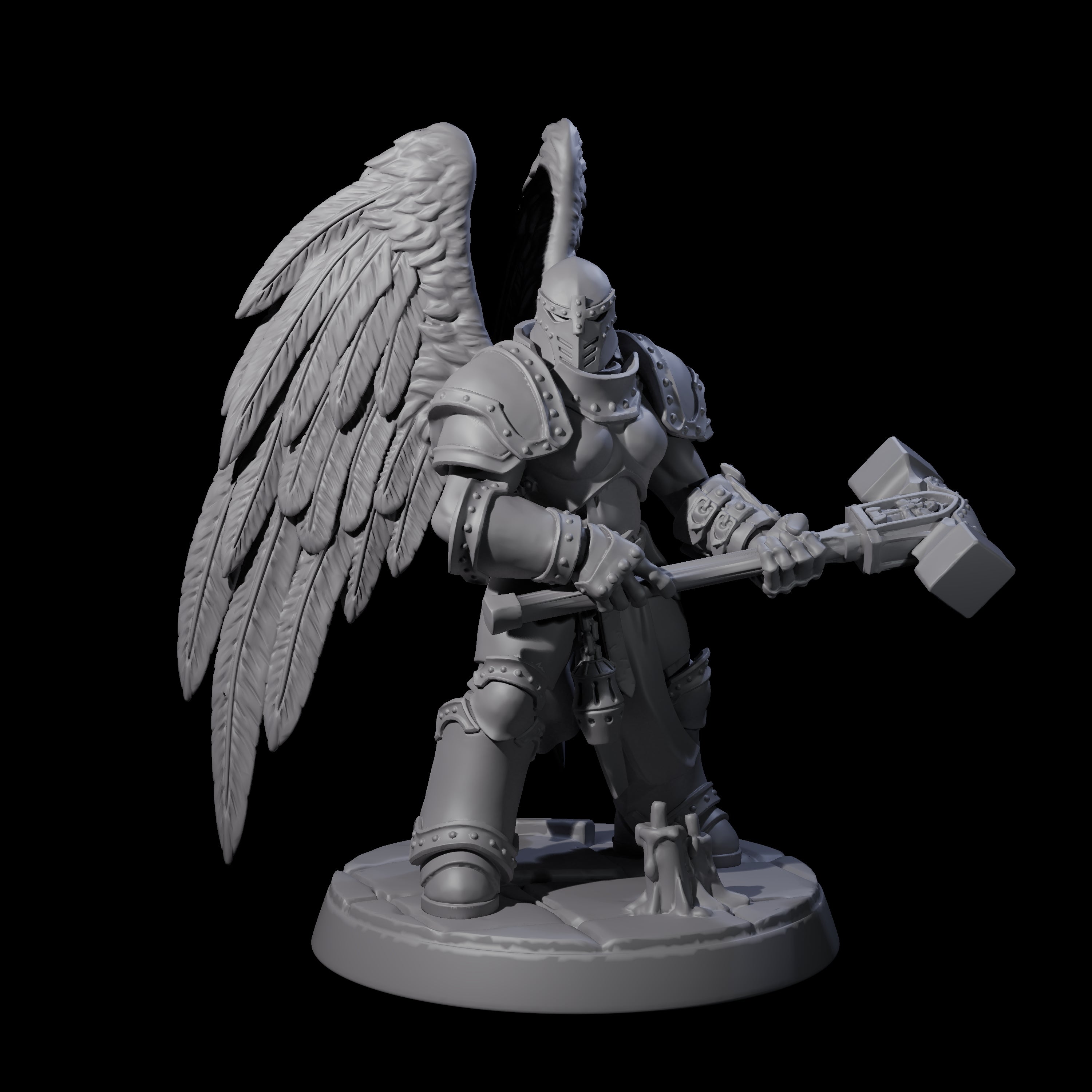 Celestial Foot Solider F Miniature for Dungeons and Dragons, Pathfinder or other TTRPGs