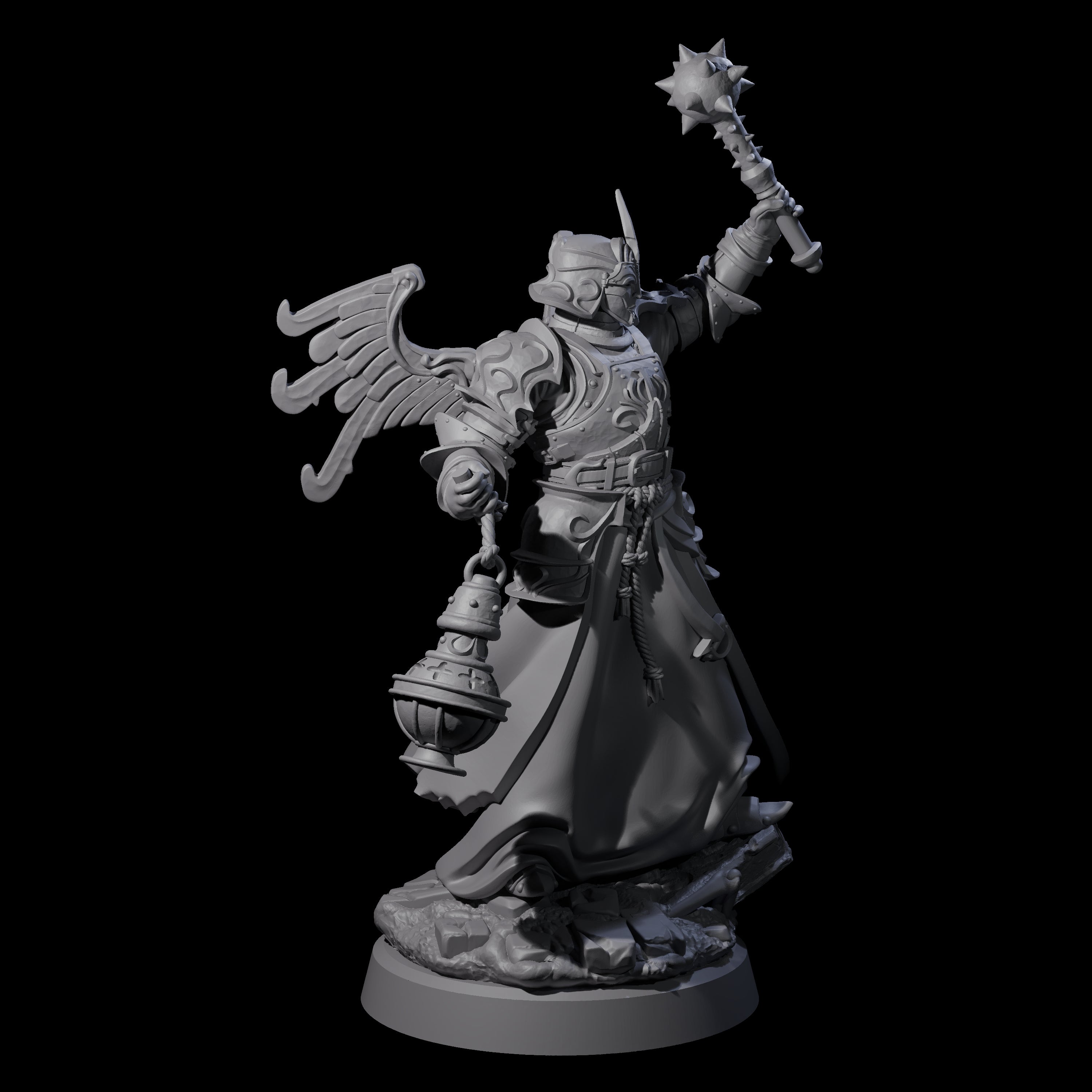 Censor Swinging Human Paladin Miniature for Dungeons and Dragons, Pathfinder or other TTRPGs