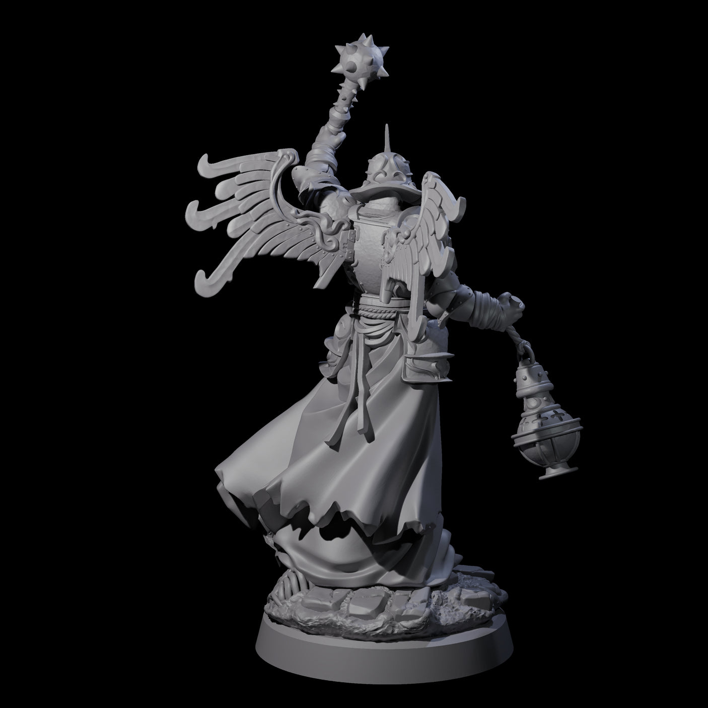 Censor Swinging Human Paladin Miniature for Dungeons and Dragons, Pathfinder or other TTRPGs