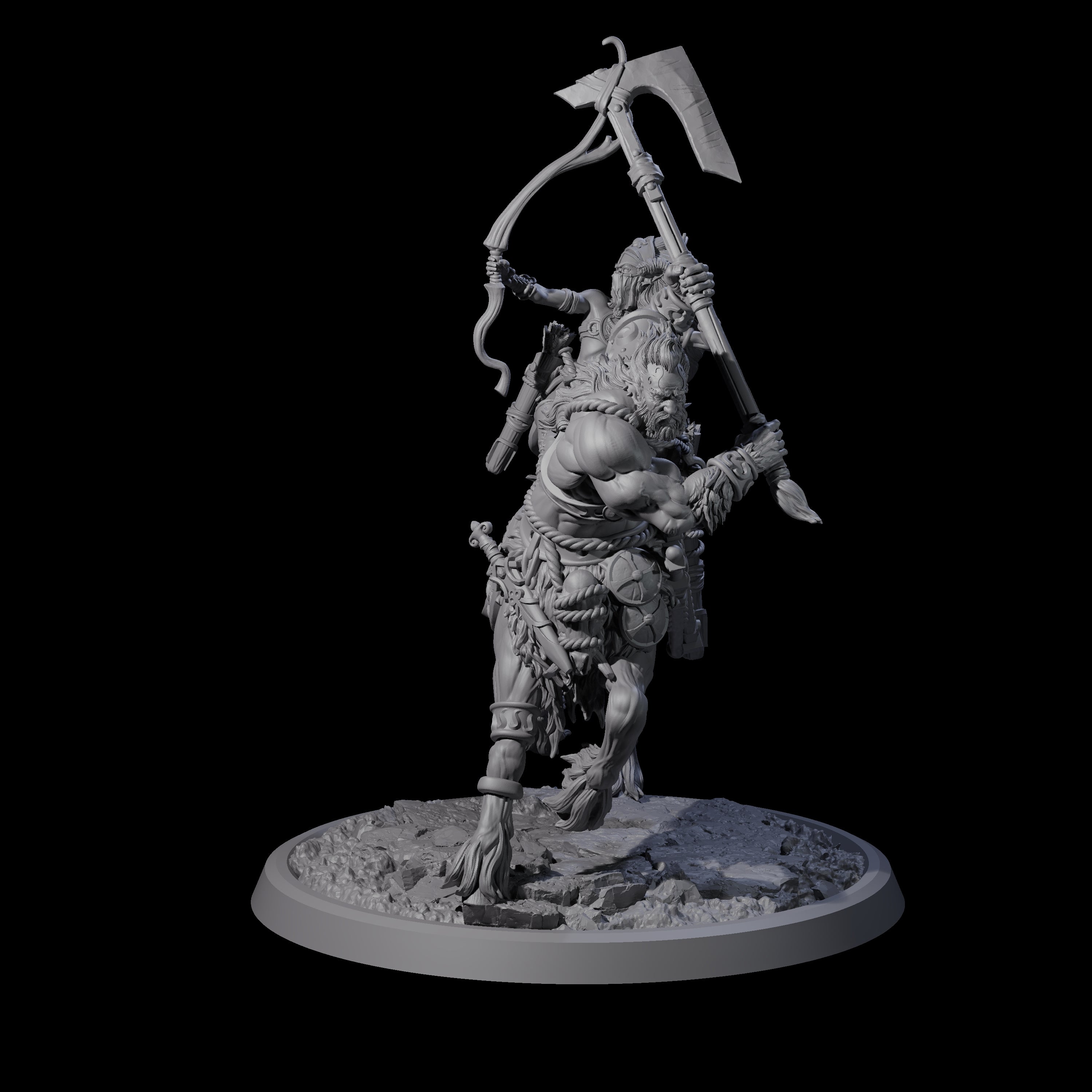 Centaur Elf Teamup D Miniature for Dungeons and Dragons, Pathfinder or other TTRPGs