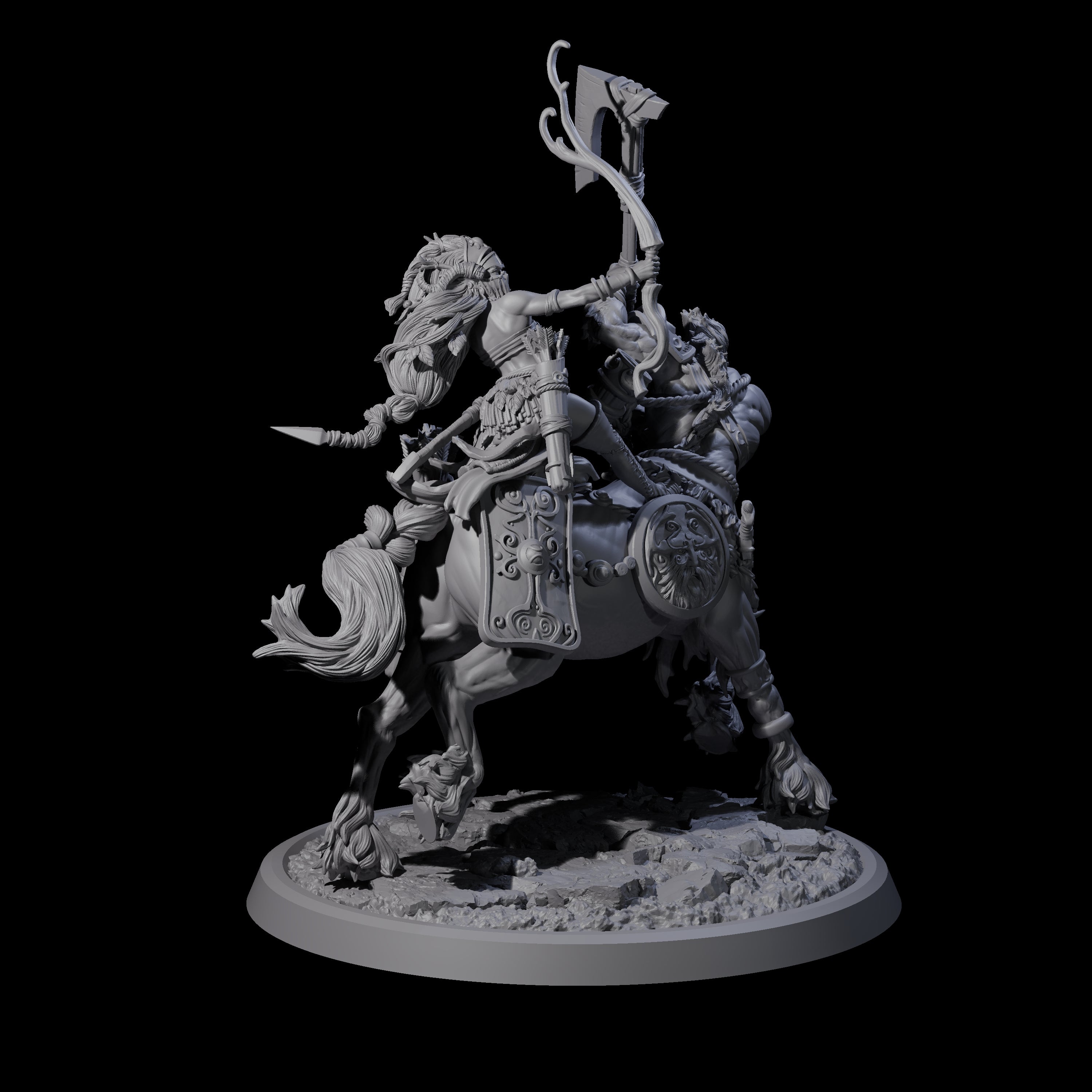 Centaur Elf Teamup D Miniature for Dungeons and Dragons, Pathfinder or other TTRPGs